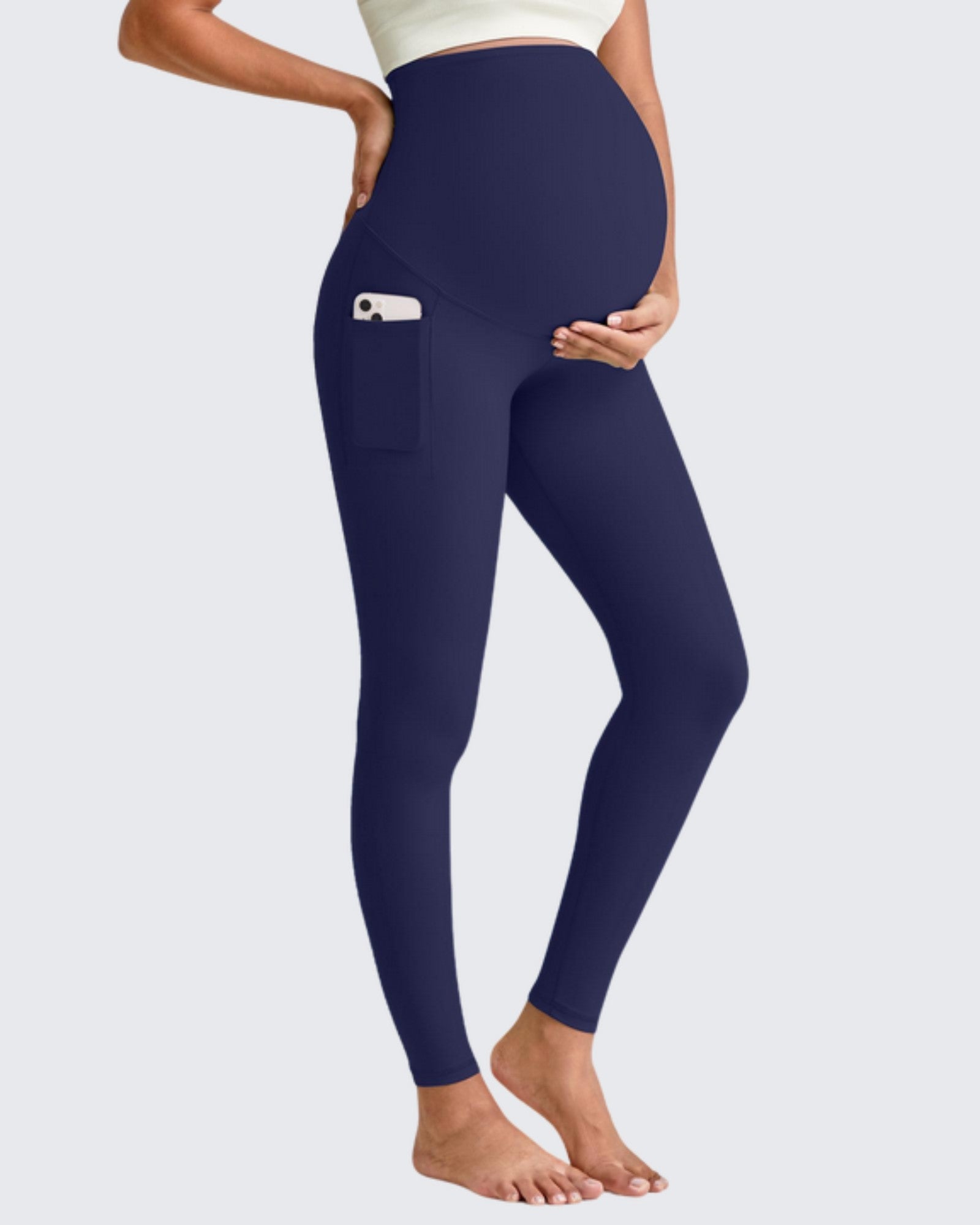 Maternity Yoga Leggings with Pockets | High Elasticity & Breathable Fabric for Comfort During Pregnancy