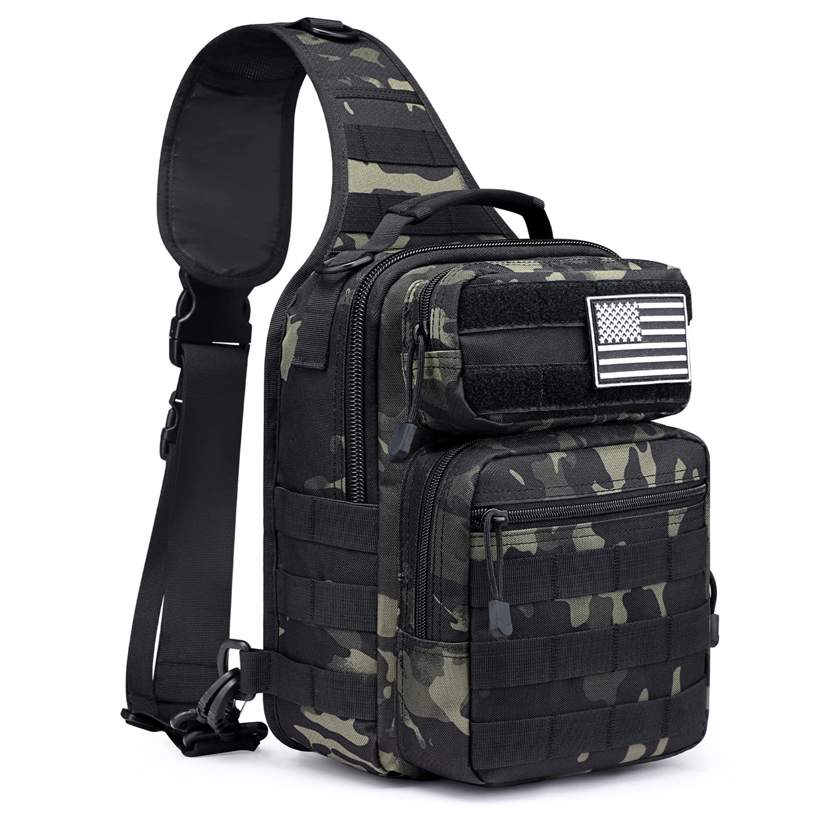 Military Rover | Tactical Sling Bag with Molle System | Compact EDC Backpack for Outdoor Adventures