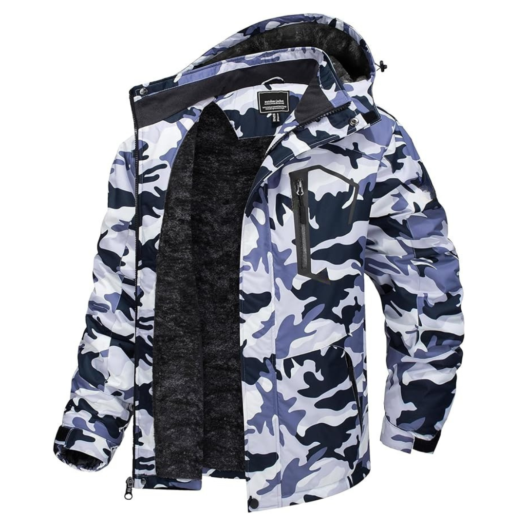 Outdoor Essentials | Men's Ski Jacket with Water-Resistant Fabric | Insulated Comfort for Cold Weather