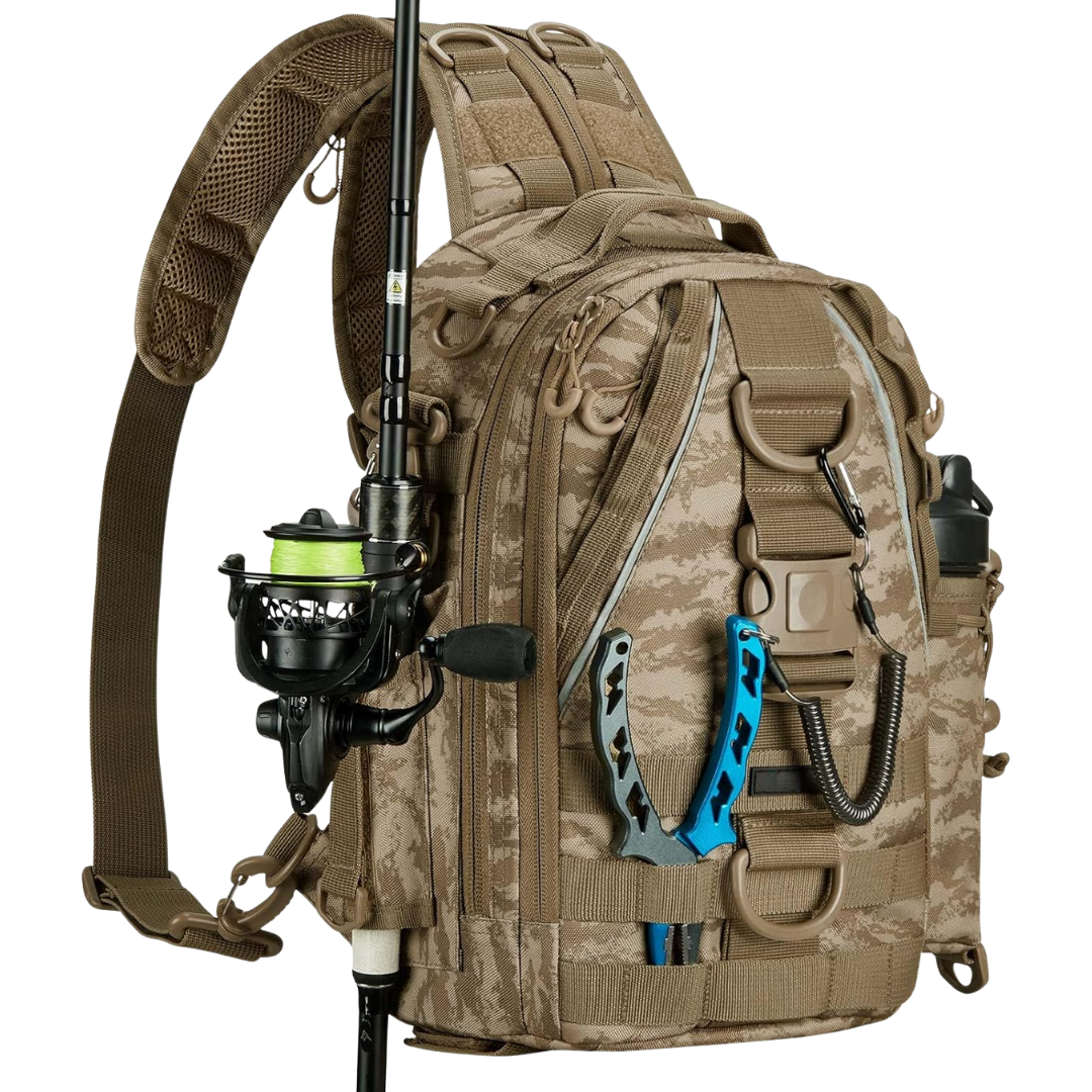 Outdoor Explorer | Fishing Backpack with Rod Holder & Modular Storage | Versatile Carry Options for Fishing Adventures