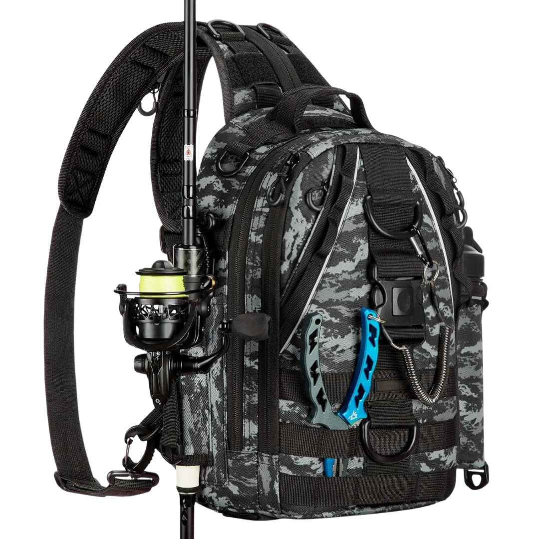 Outdoor Explorer | Fishing Backpack with Rod Holder & Modular Storage | Versatile Carry Options for Fishing Adventures