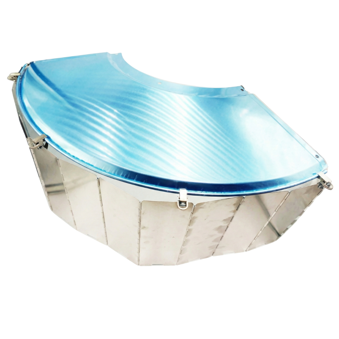 Outdoor Patio Heater Reflector Shield with 10-Panel Aluminum Design for Efficient Heat Distribution