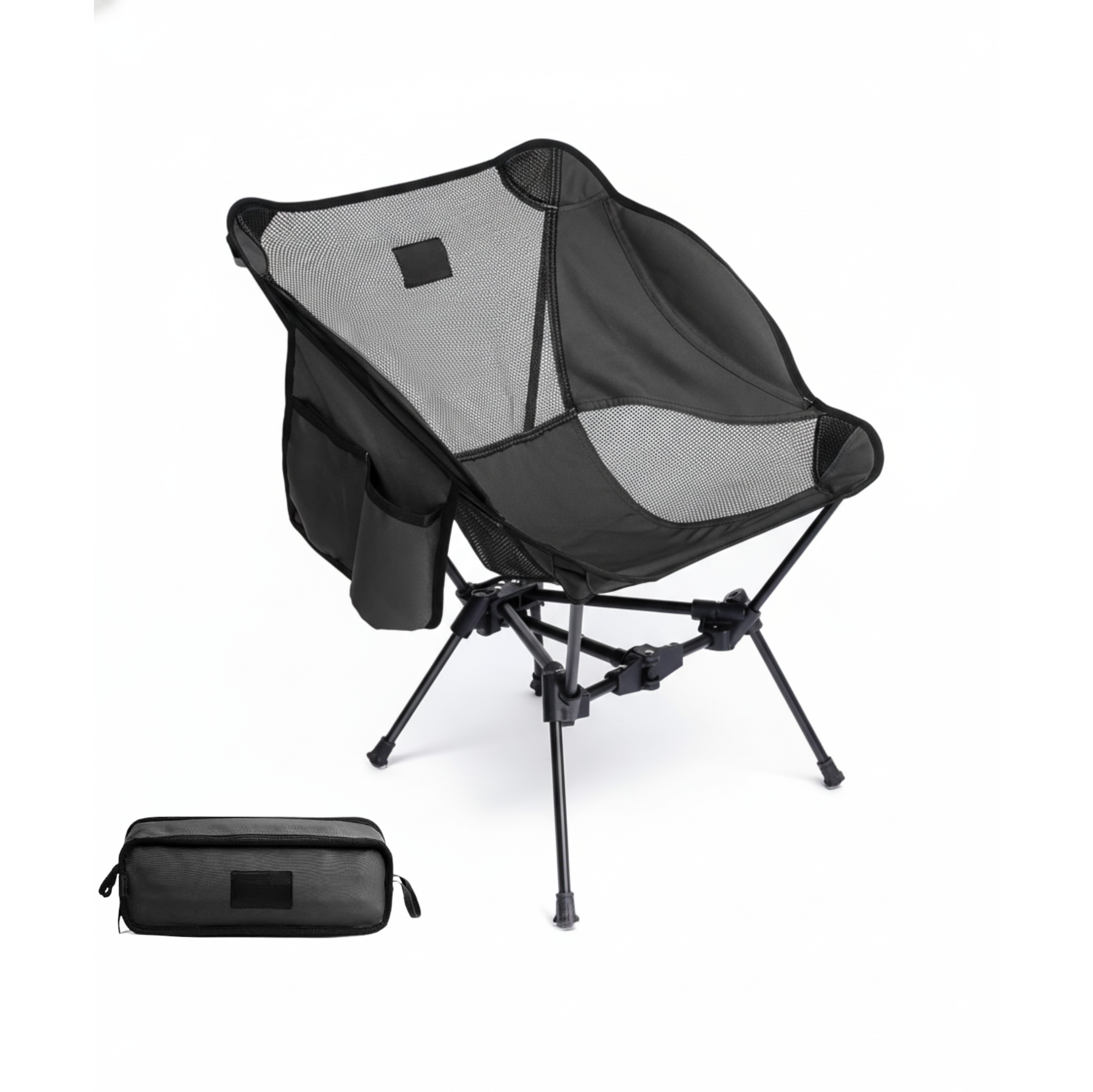 Portable Folding Camping Chair with Aluminum Frame & Carry Bag | Lightweight Design for Easy Transport