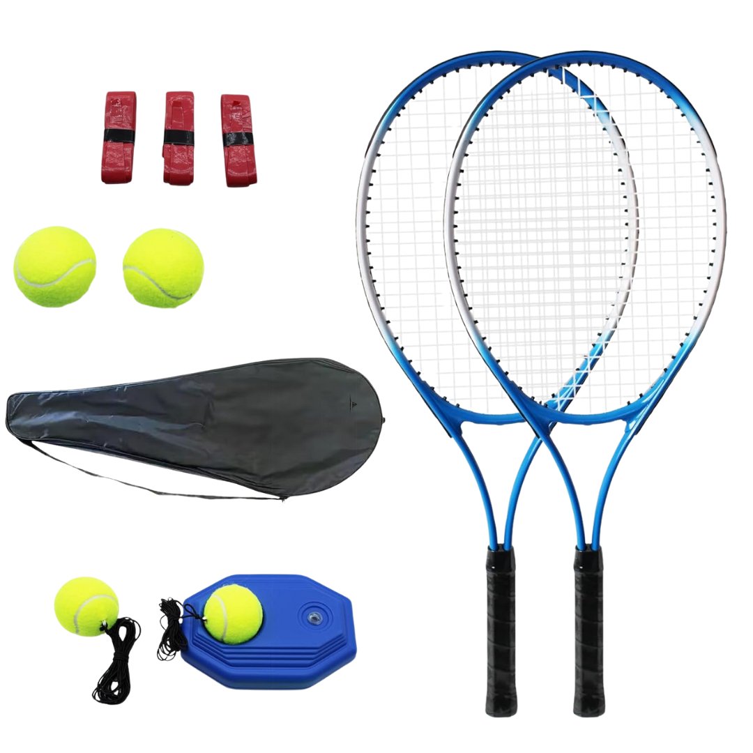 Precision Tennis Set | Complete Set for Tennis with Aluminum Racket & Trainer | Ideal for Balanced Performance and Training