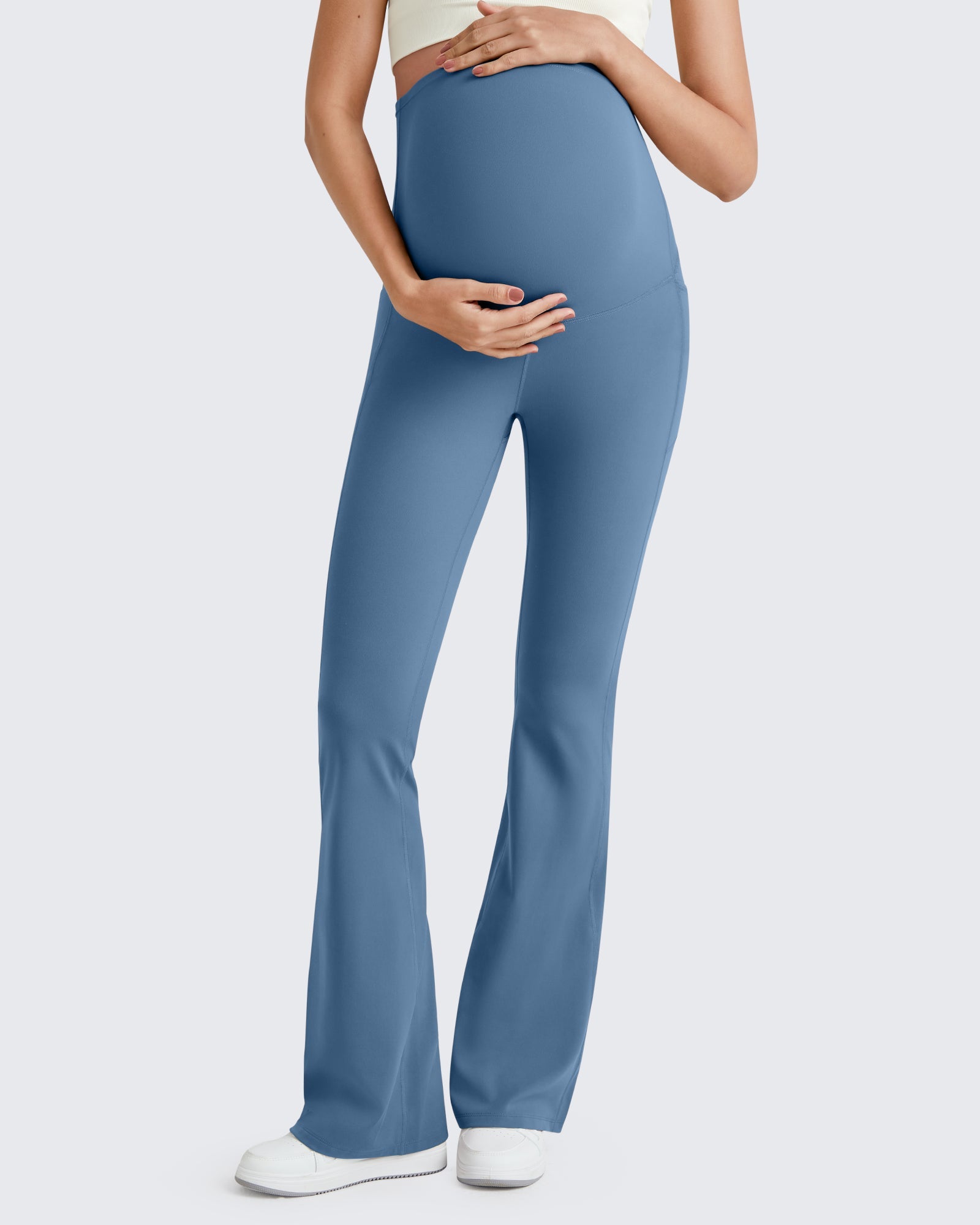 Pregnancy Leggings | Flare Design with High-Stretch Waistband | Comfortable Fit for Expecting Mothers