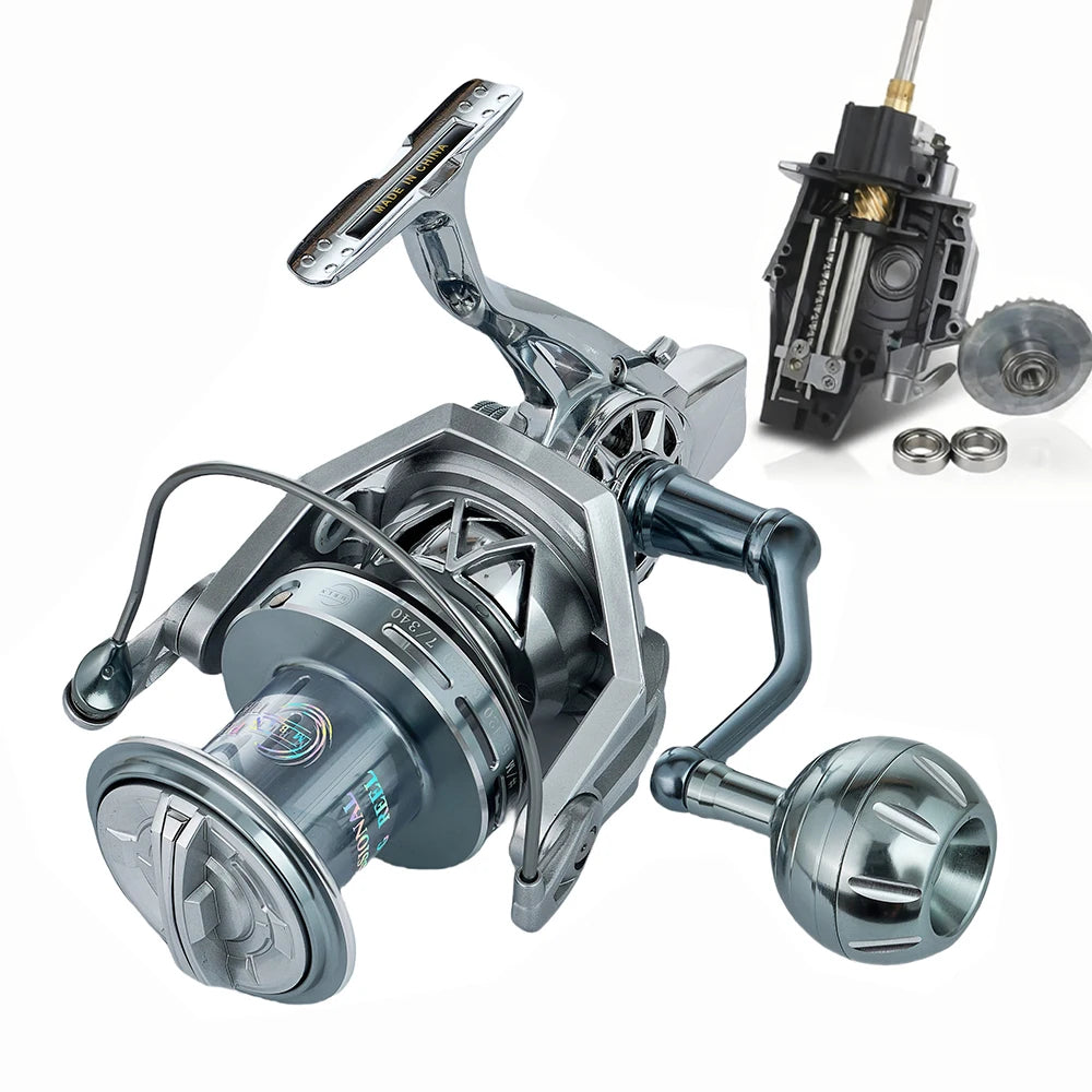 Premium Sea Fishing Reel | 35kg Max Drag with Full Metal Design | Corrosion Resistant for Ultimate Saltwater Performance