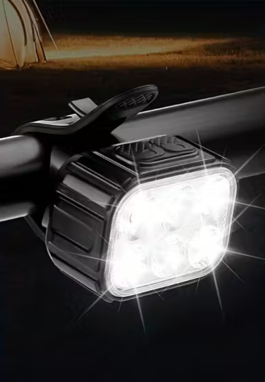 Rechargeable LED Bike Light with 4 Bright Modes | Adjustable Mounting Strap for Enhanced Safety