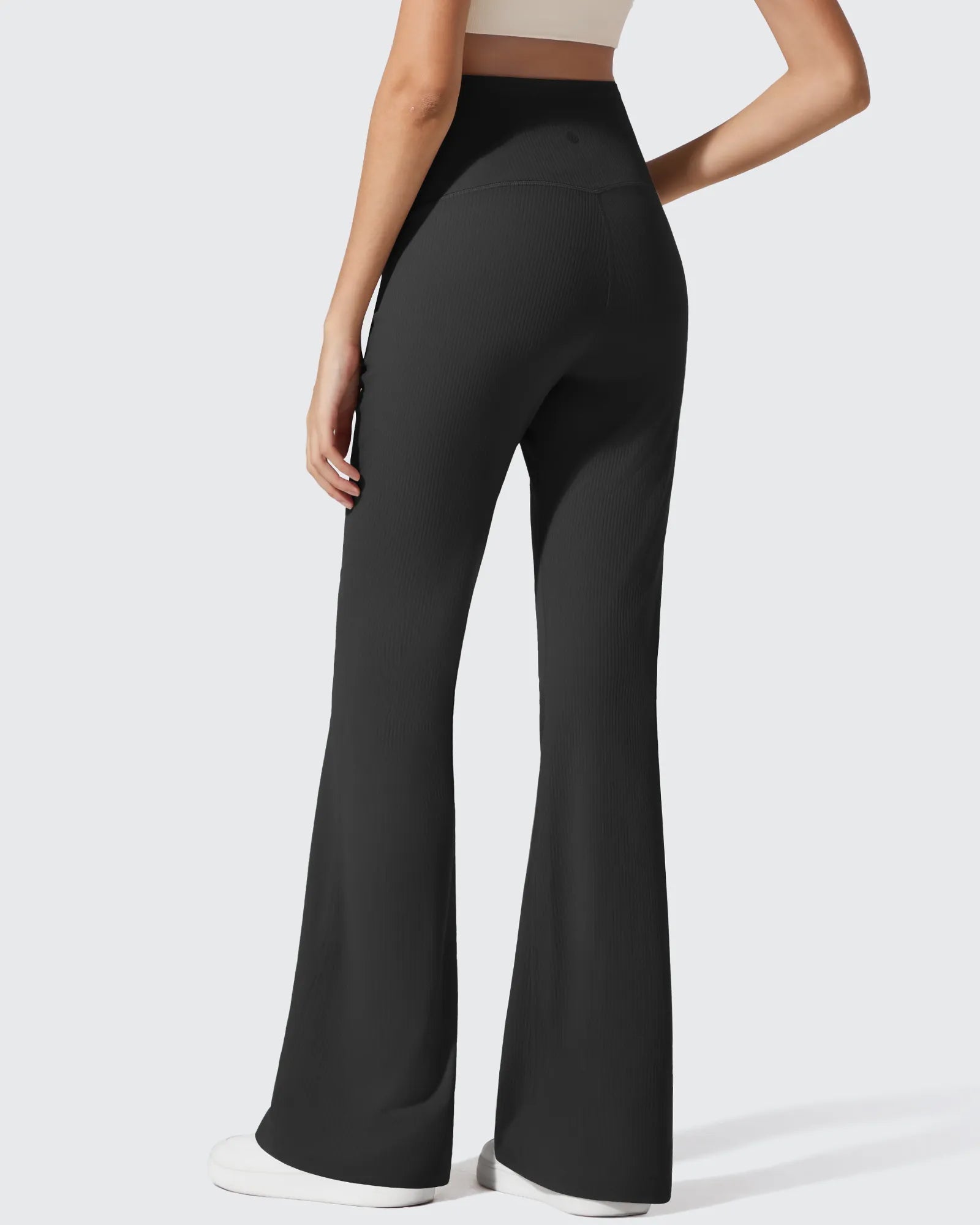 Ribbed Maternity Yoga Pants with Pockets | Soft Stretch Fabric for Active Moms