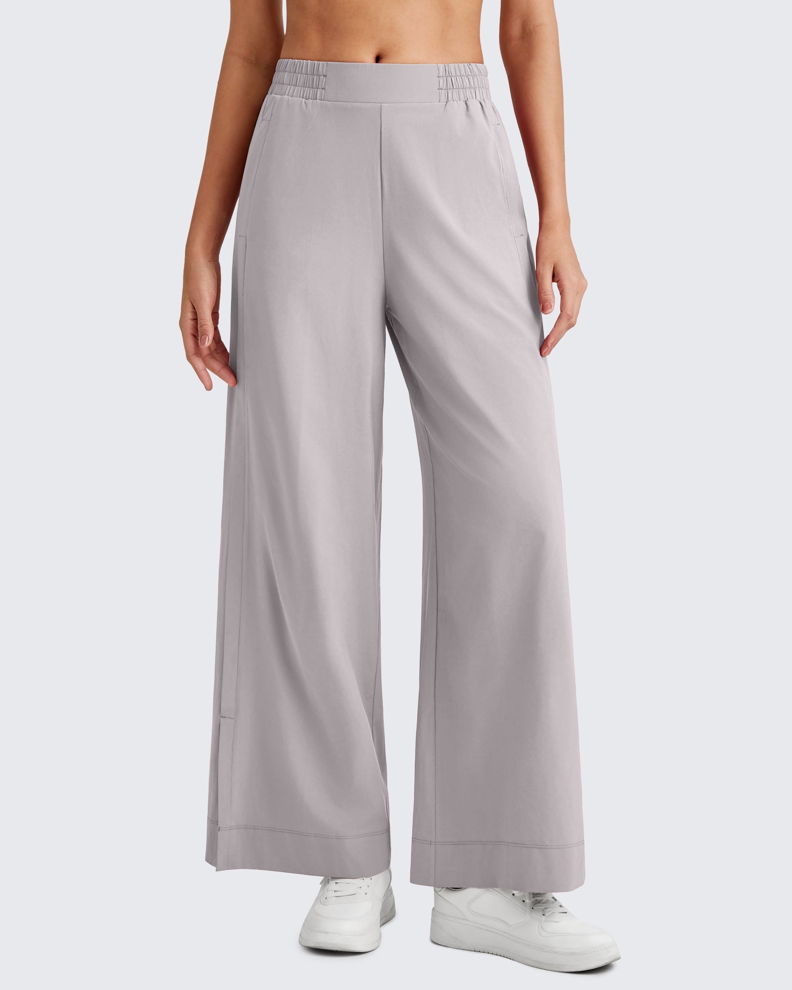 ShiftReady | High-Rise Wide Leg Ankle Pants with Side Slits | Comfortable Fit for Effortless Style