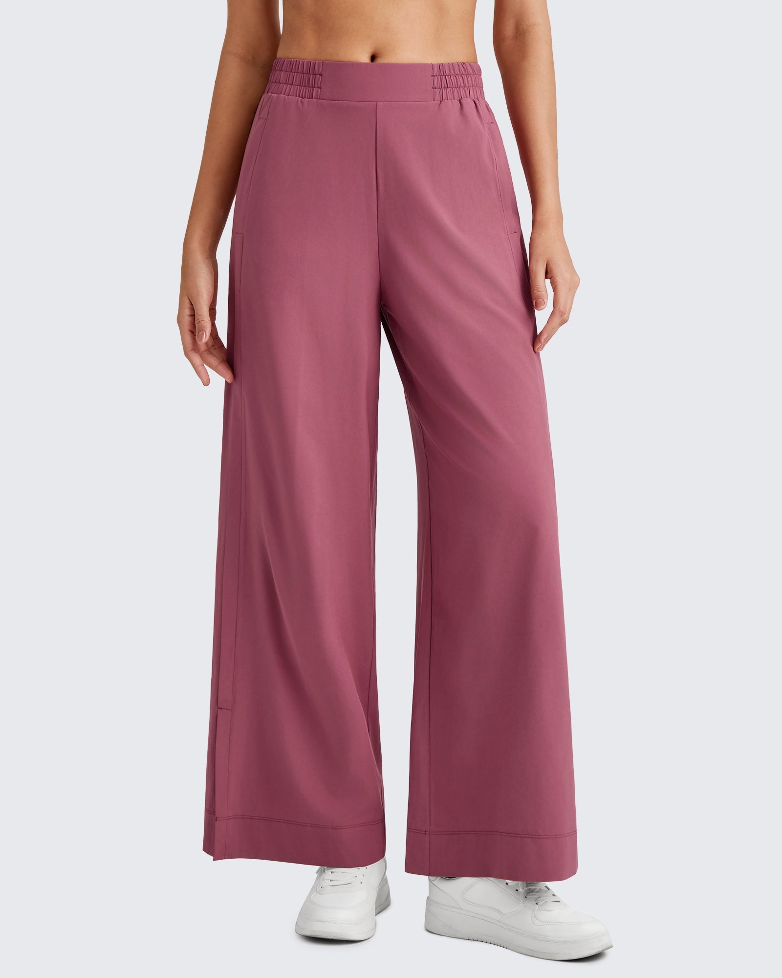 ShiftReady | High-Rise Wide Leg Ankle Pants with Side Slits | Comfortable Fit for Effortless Style