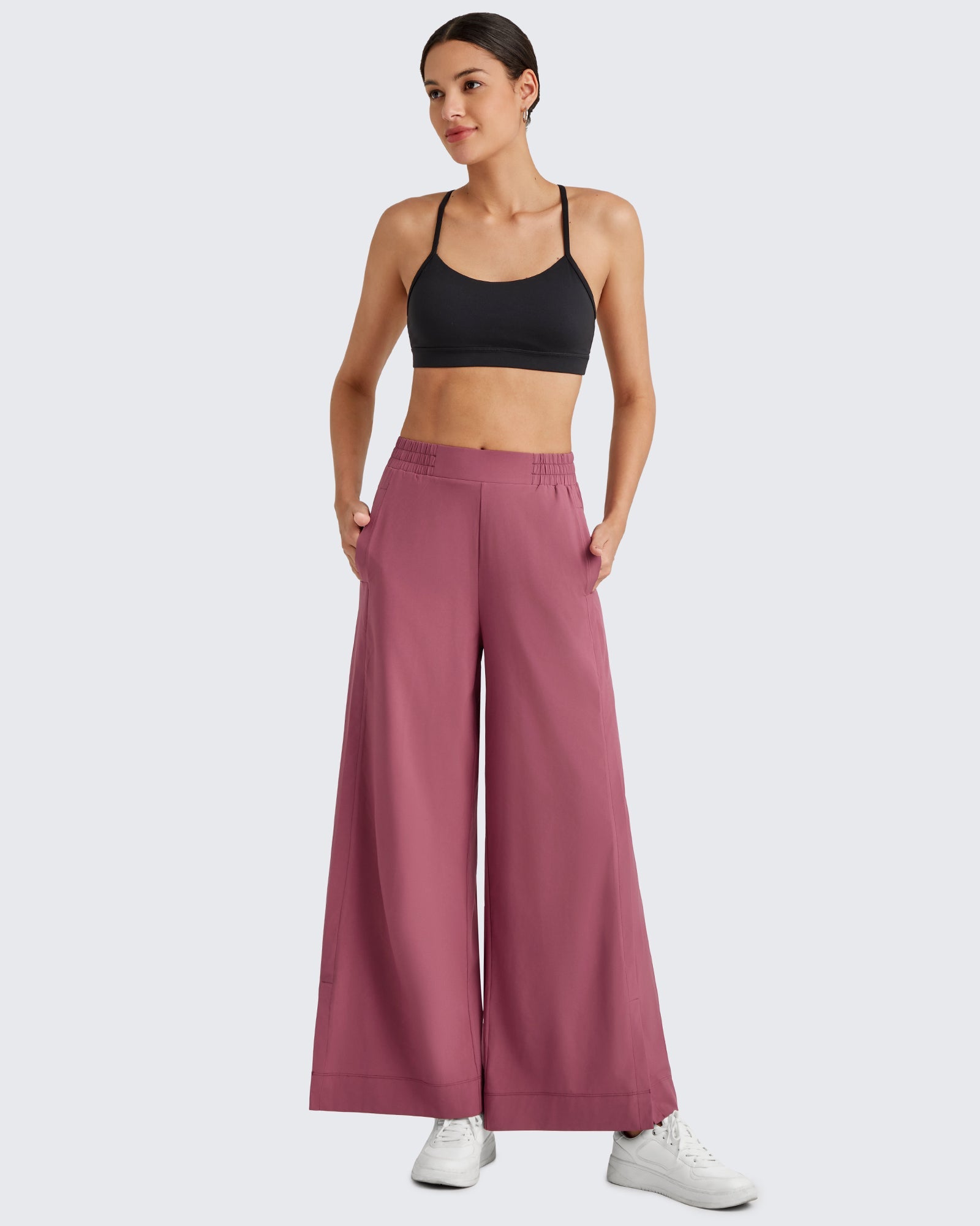 ShiftReady | High-Rise Wide Leg Ankle Pants with Side Slits | Comfortable Fit for Effortless Style