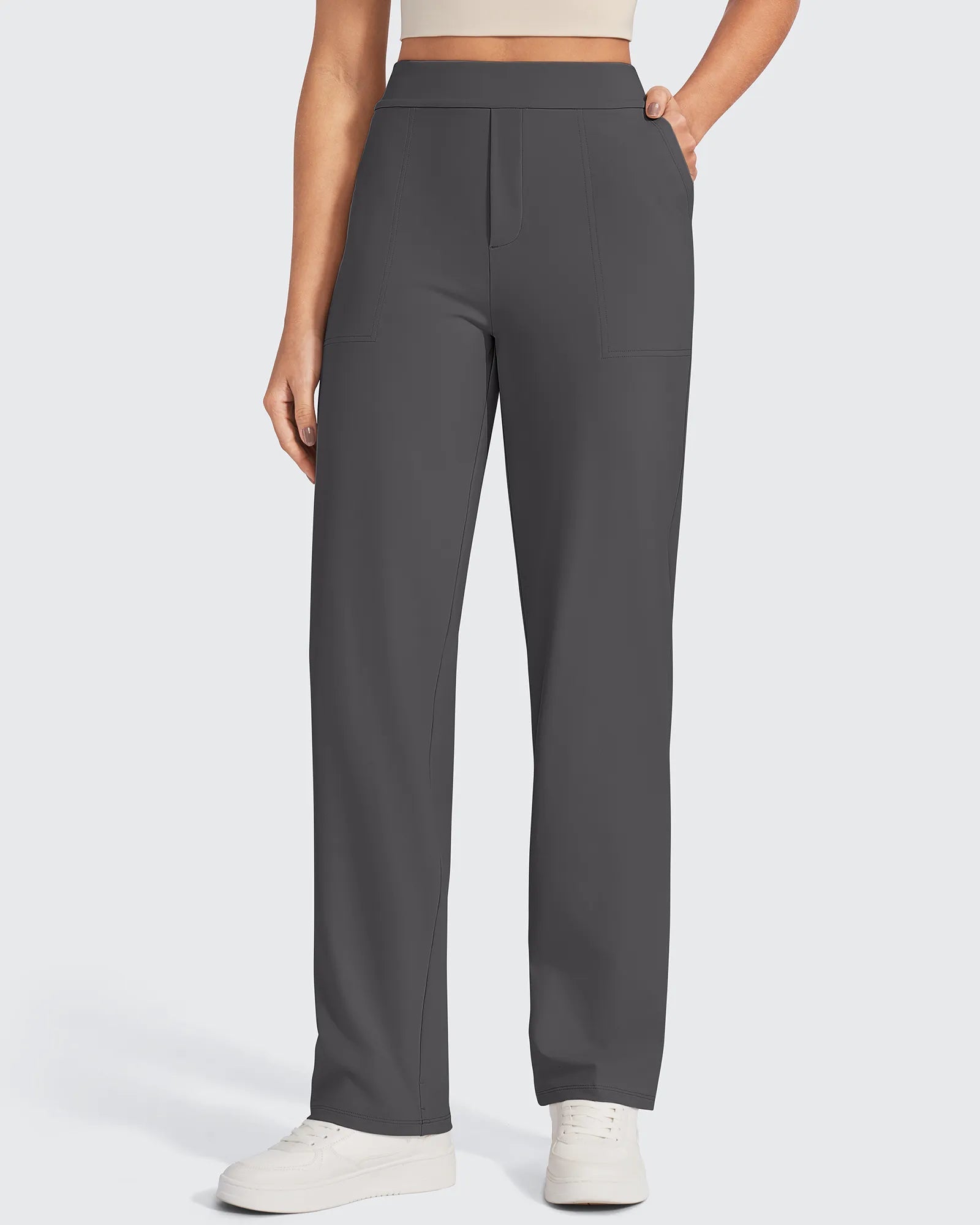ShiftReady | High-Waisted Dress Pants for Women with Breathable Stretch Fabric | Versatile Style for Office and Casual Wear