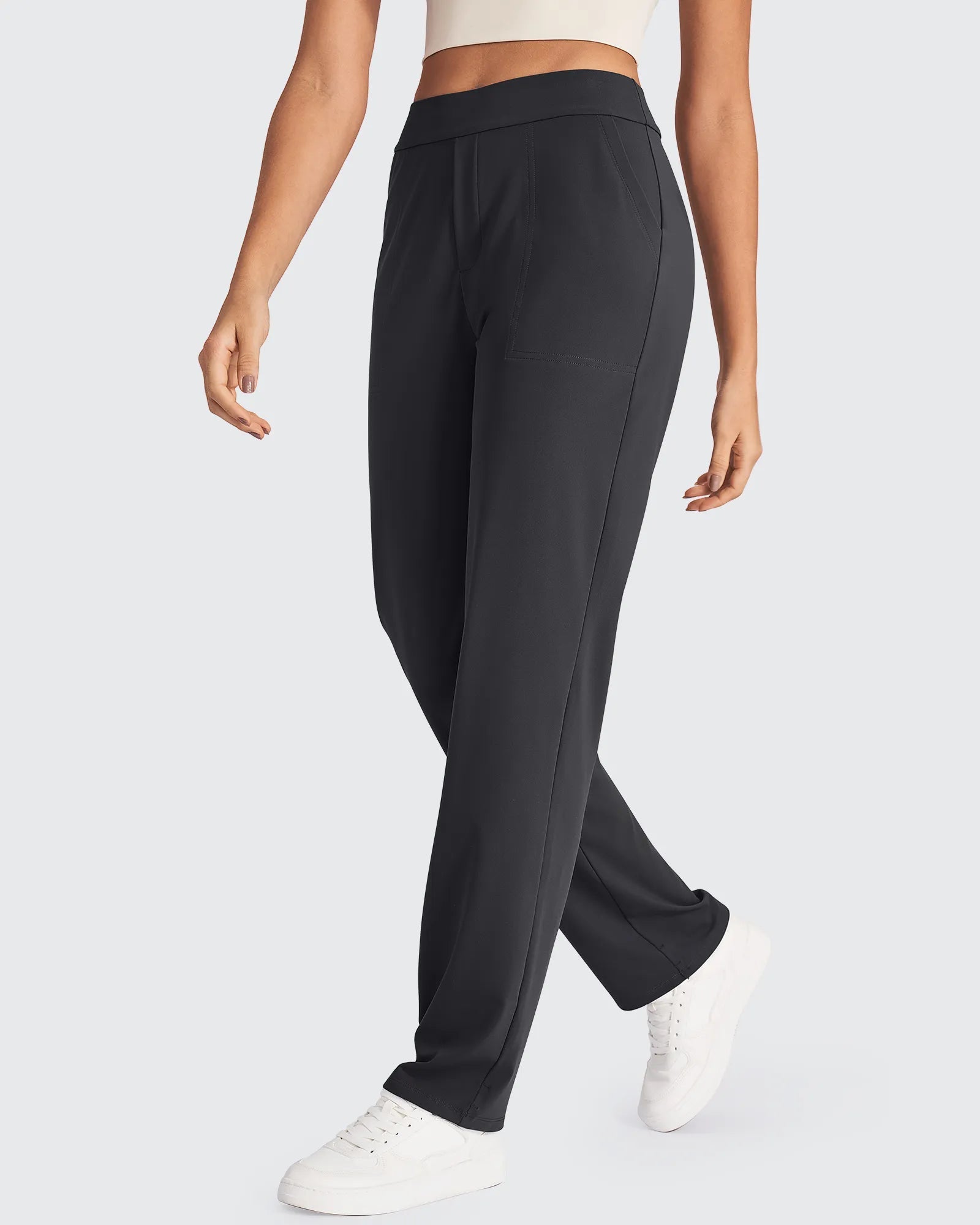 ShiftReady | High-Waisted Dress Pants for Women with Breathable Stretch Fabric | Versatile Styling for Office and Casual Wear