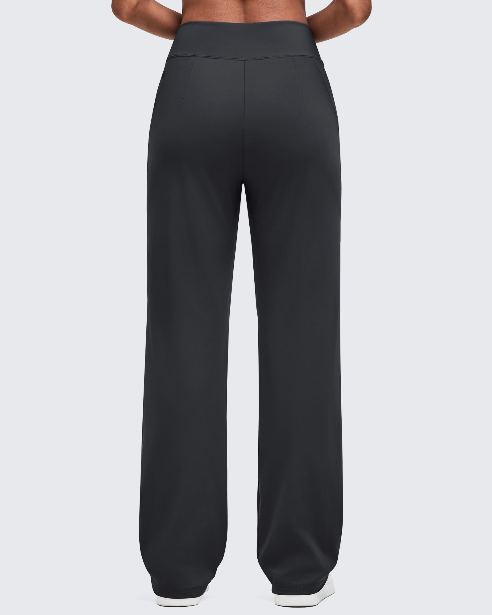 ShiftReady | High Waisted Dress Pants with Hidden Zipper Pockets | Versatile Minimalist Design for Professional Style