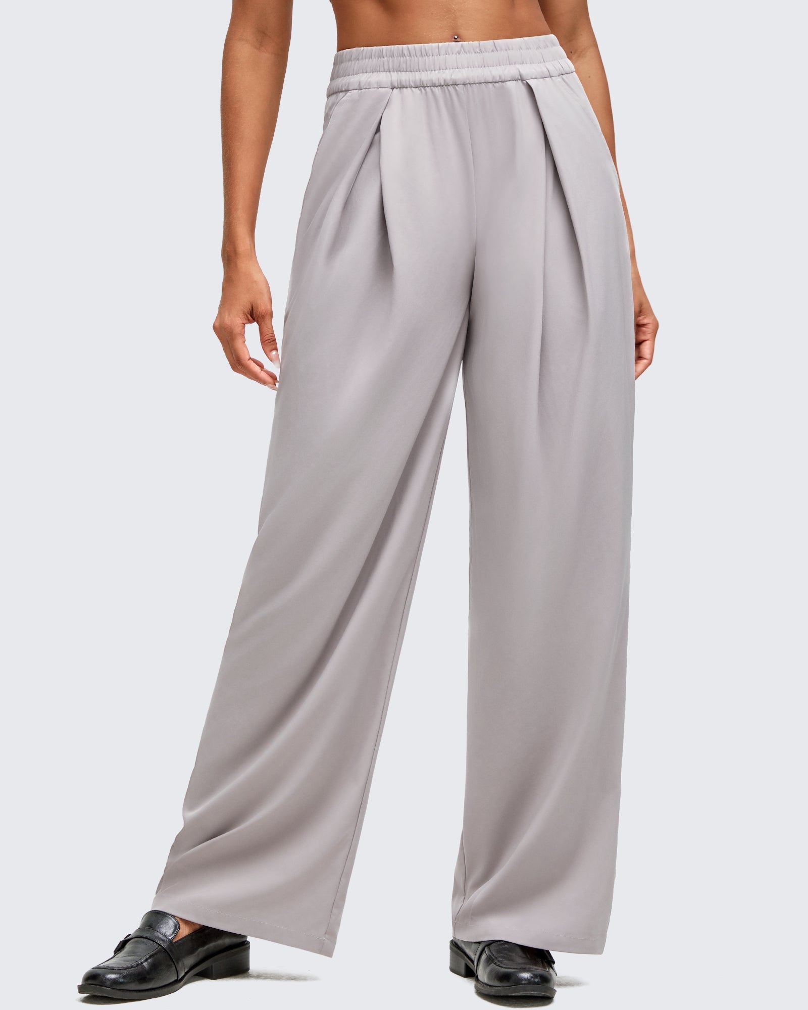 ShiftReady | Wide Leg Pants Women with Soft Front Pleats | Flowy Design for Ultimate Comfort and Style