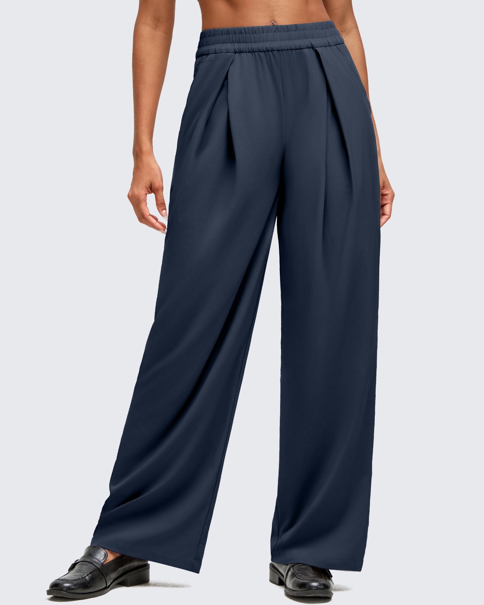 ShiftReady | Wide Leg Pants Women with Soft Front Pleats | Flowy Design for Ultimate Comfort and Style
