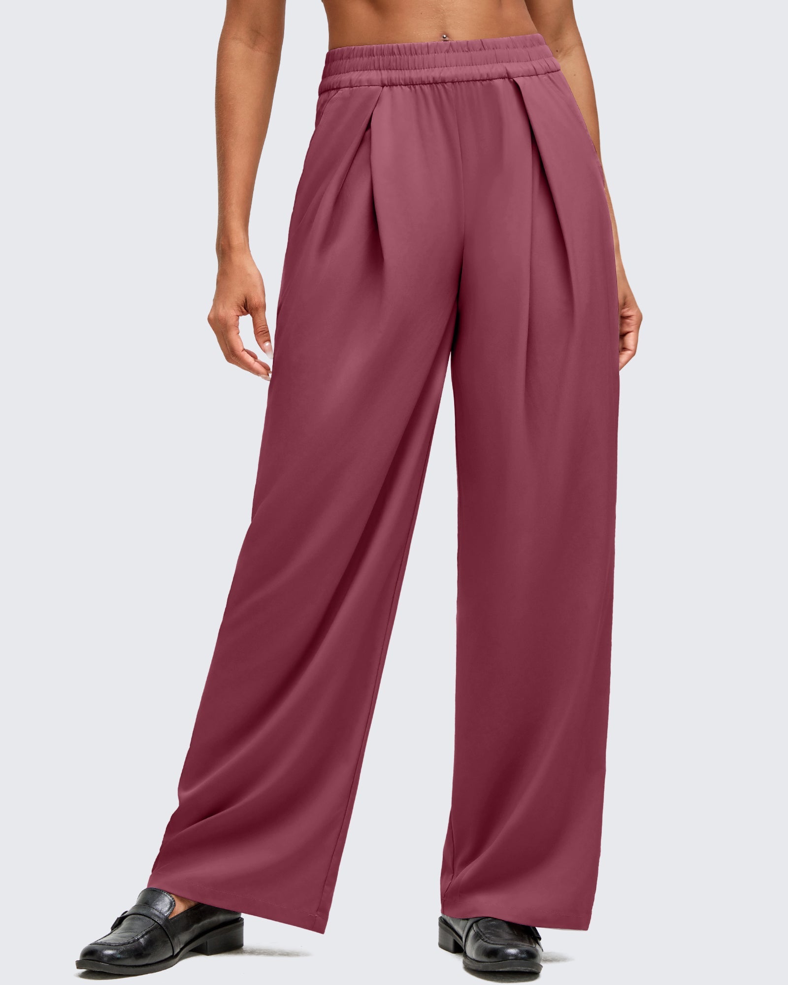 ShiftReady | Wide Leg Pants Women with Soft Front Pleats | Flowy Design for Ultimate Comfort and Style