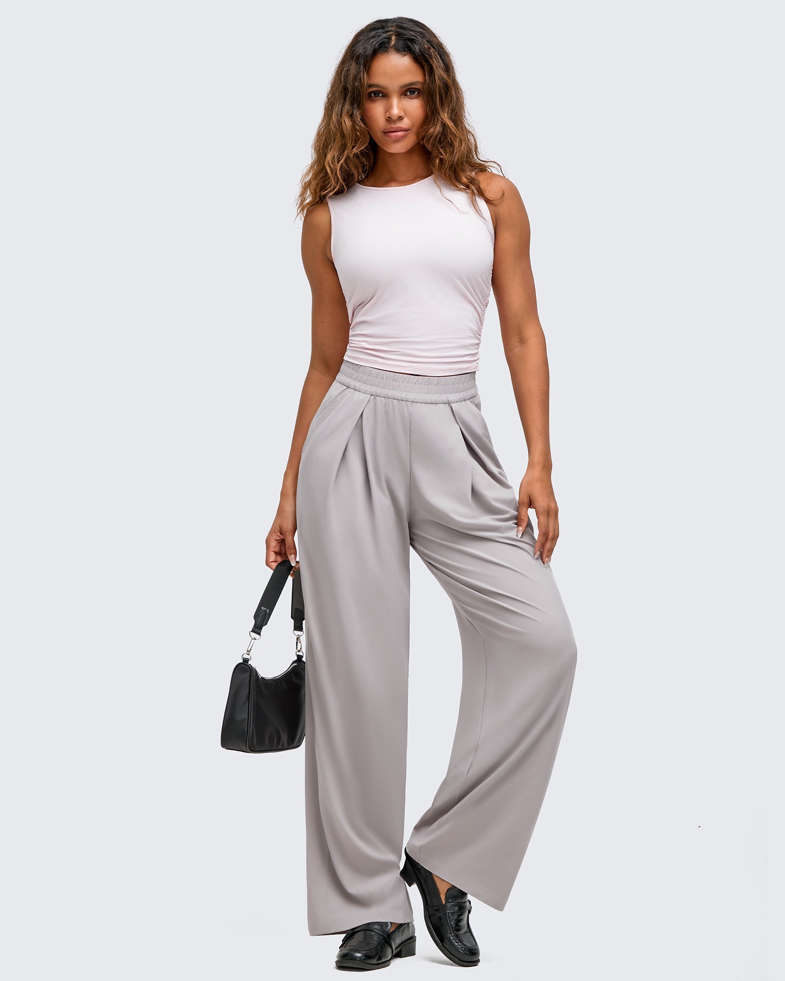 ShiftReady | Wide Leg Pants Women with Soft Front Pleats | Flowy Design for Ultimate Comfort and Style