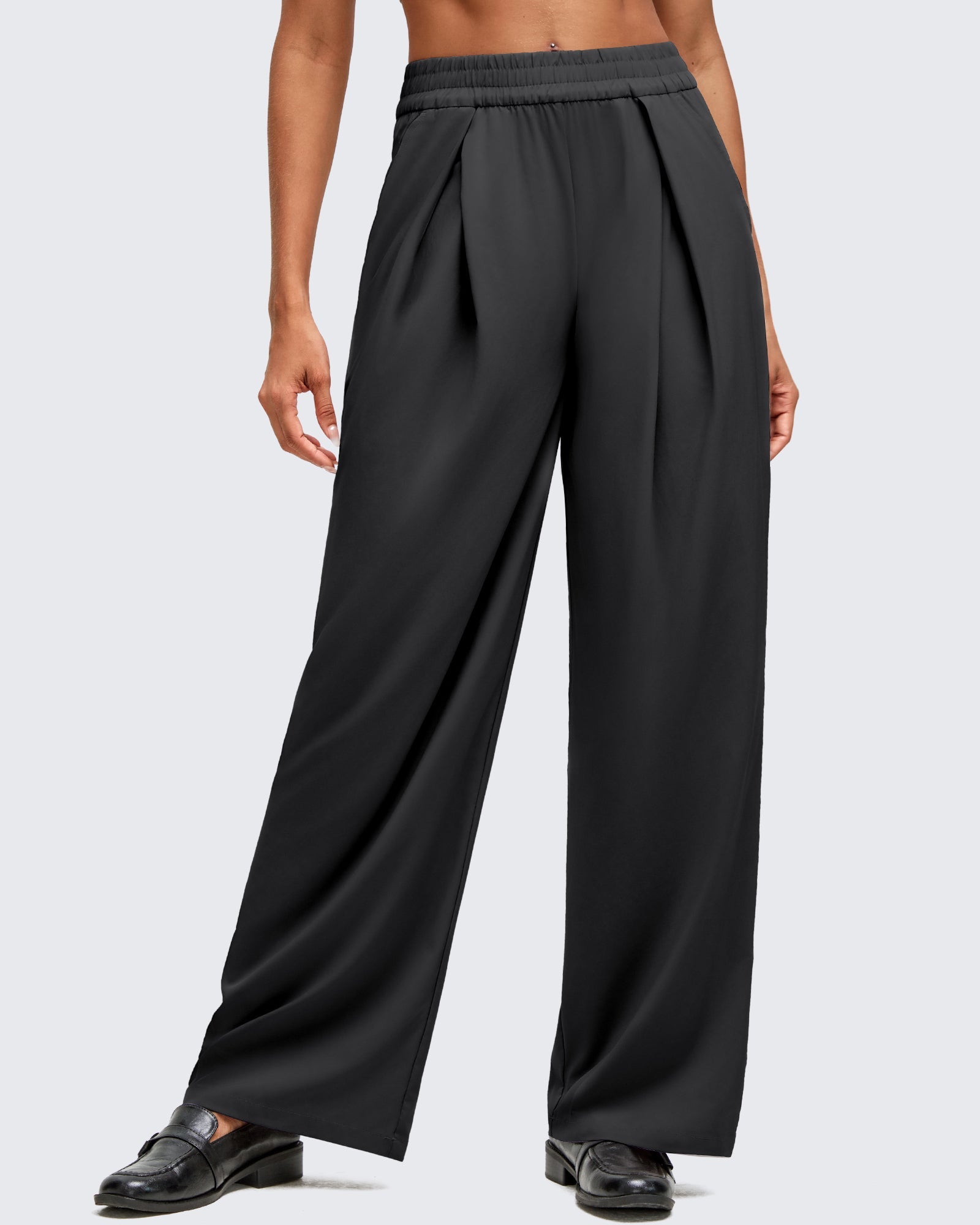 ShiftReady | Wide Leg Pants Women with Soft Front Pleats | Flowy Design for Ultimate Comfort and Style