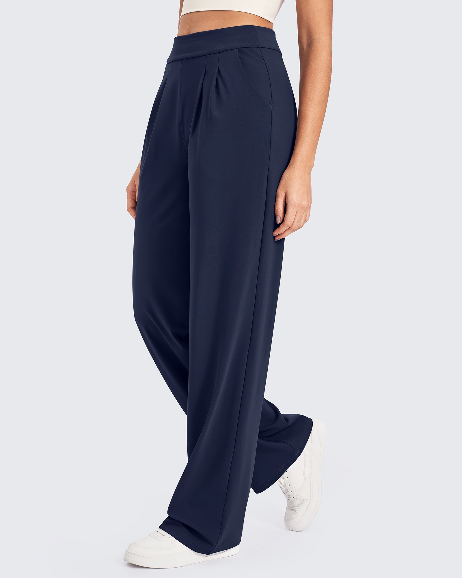 ShiftReady | Women's Wide Leg Pants with High-Waist Design | Comfortable Office Attire for All-Day Style