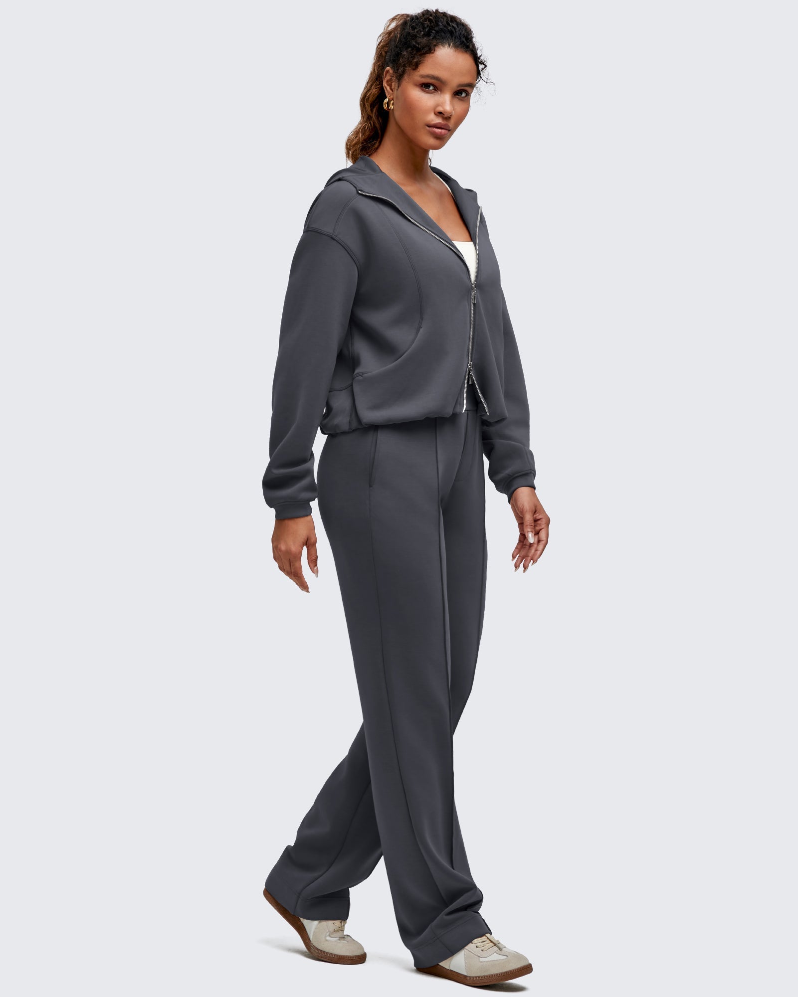 Smoofit | Dress Pants for Women with Elastic High Waist & Soft Stretch Fabric | Comfortable Fit for Everyday Wear
