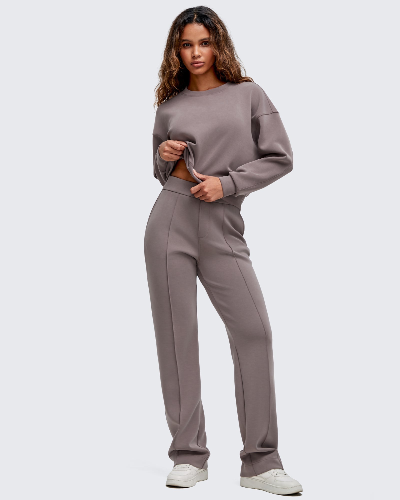 Smoofit | Dress Pants for Women with Elastic High Waist & Soft Stretch Fabric | Comfortable Fit for Everyday Wear