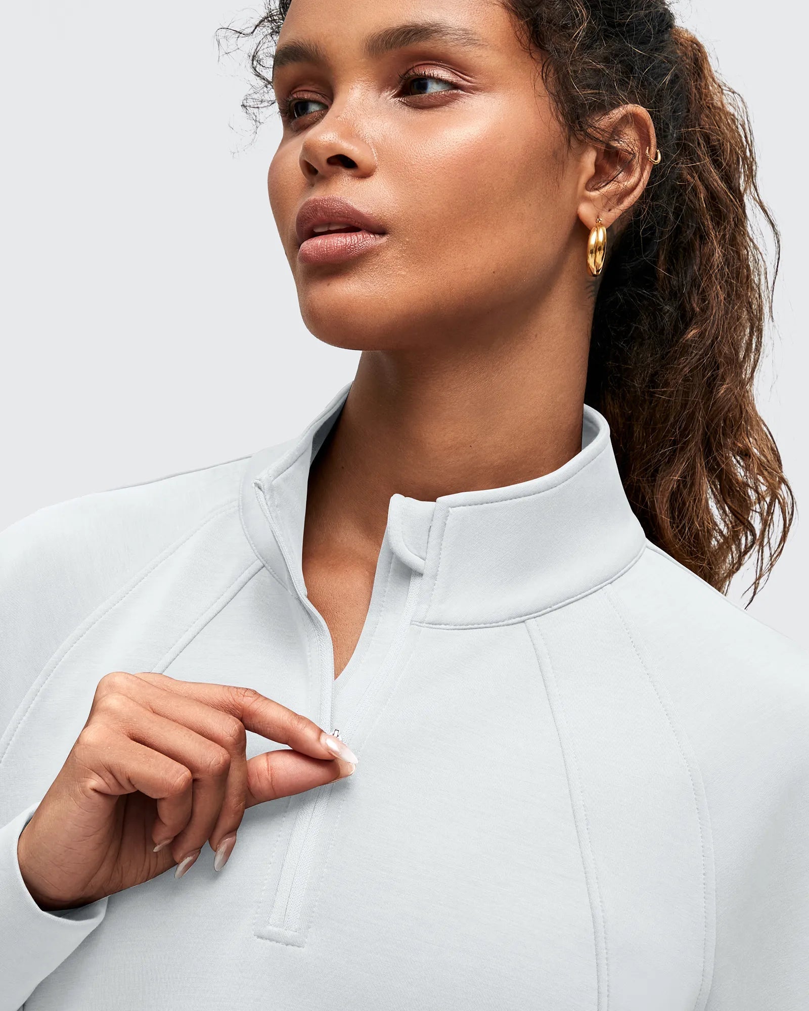 Smoofit | Half Zip Pullover Sweatshirt with Mock Neck & Pockets | Comfortable Fit for Active Lifestyle