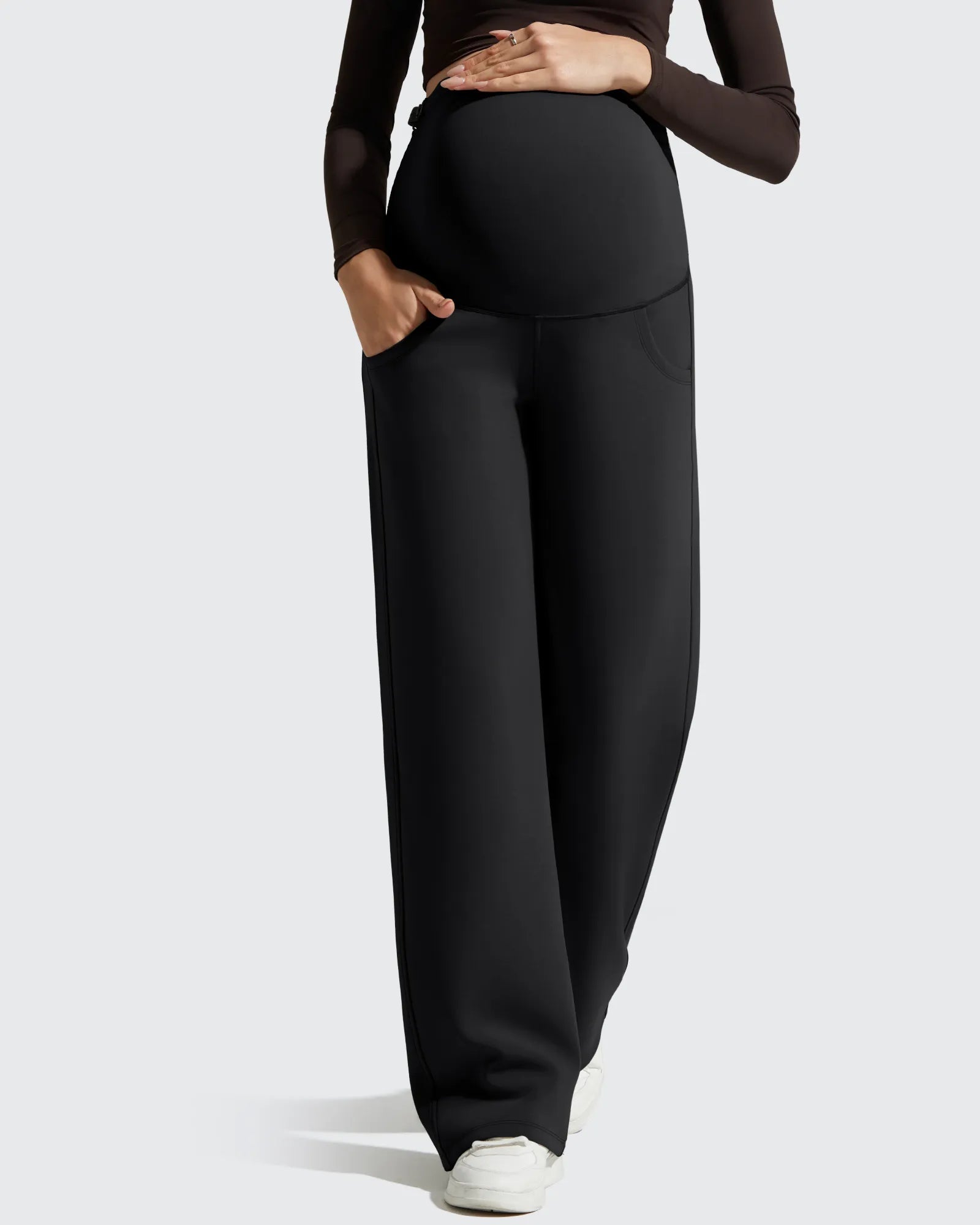 Smoofit | Maternity Pants with Over-the-Belly Waistband & Pockets | Soft Modal Fabric for All-Day Comfort