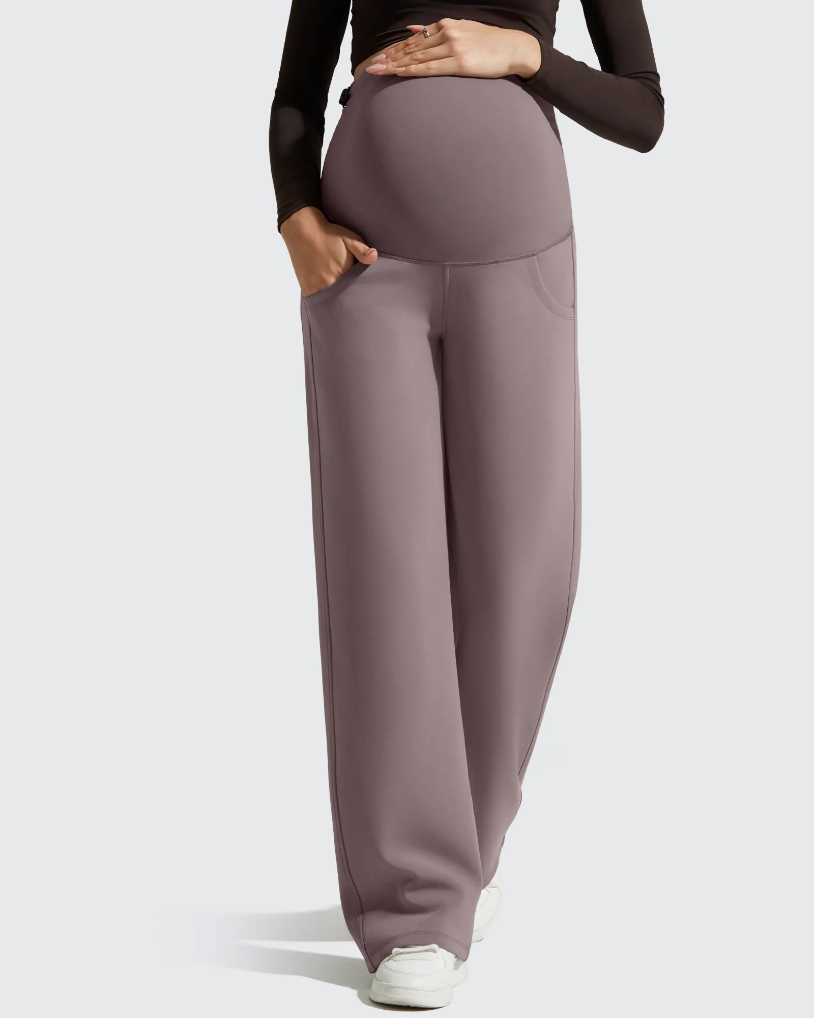 Smoofit | Maternity Pants with Over-the-Belly Waistband & Pockets | Soft Modal Fabric for All-Day Comfort
