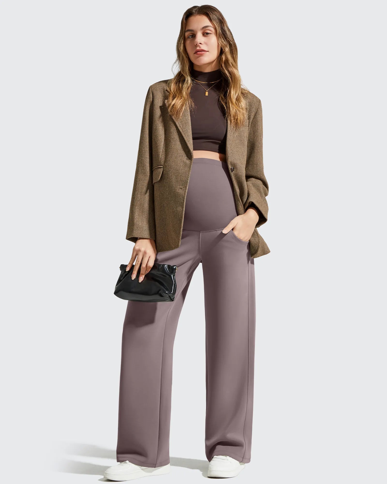 Smoofit | Maternity Pants with Over-the-Belly Waistband & Pockets | Soft Modal Fabric for All-Day Comfort