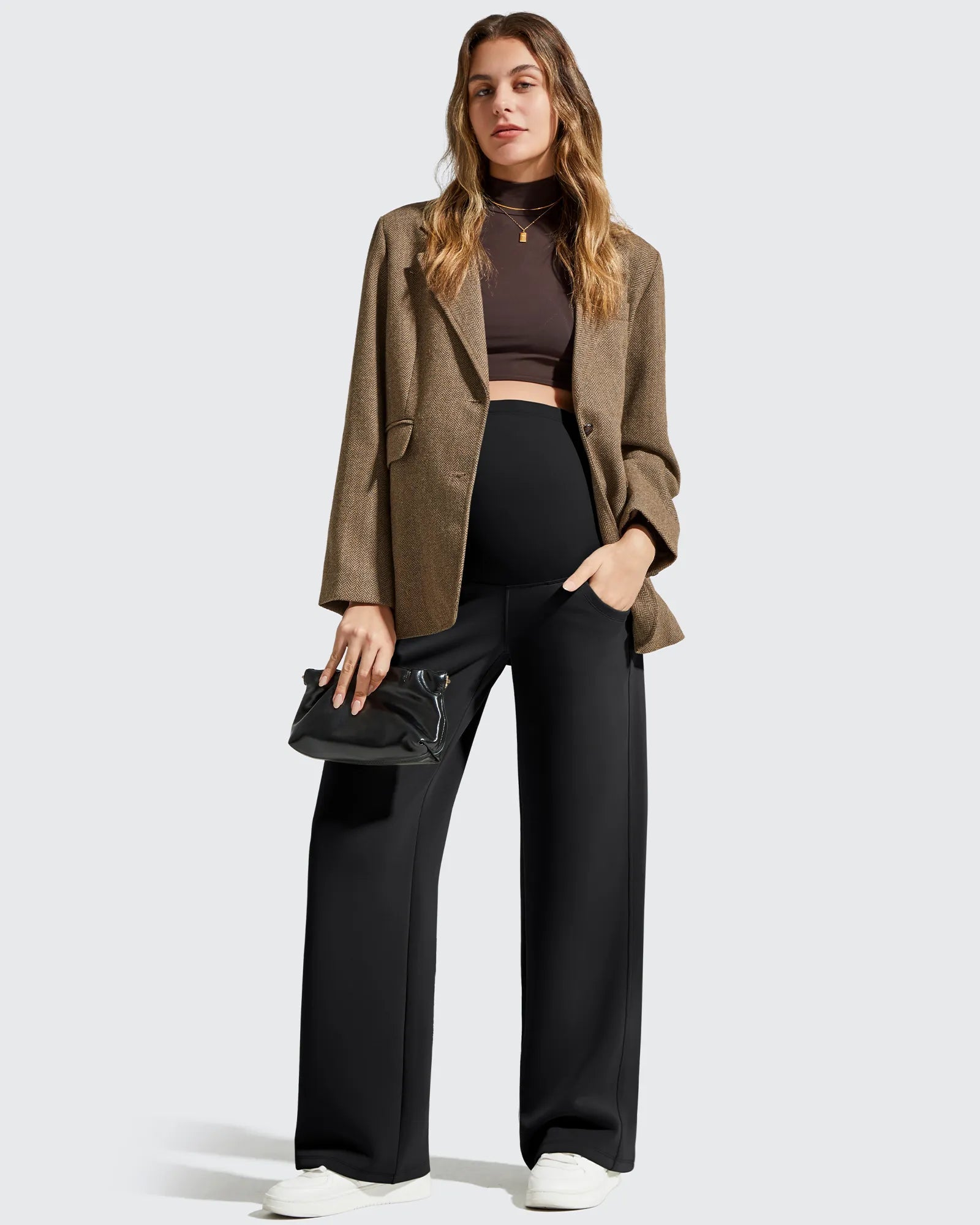 Smoofit | Maternity Pants with Over-the-Belly Waistband & Pockets | Soft Modal Fabric for All-Day Comfort