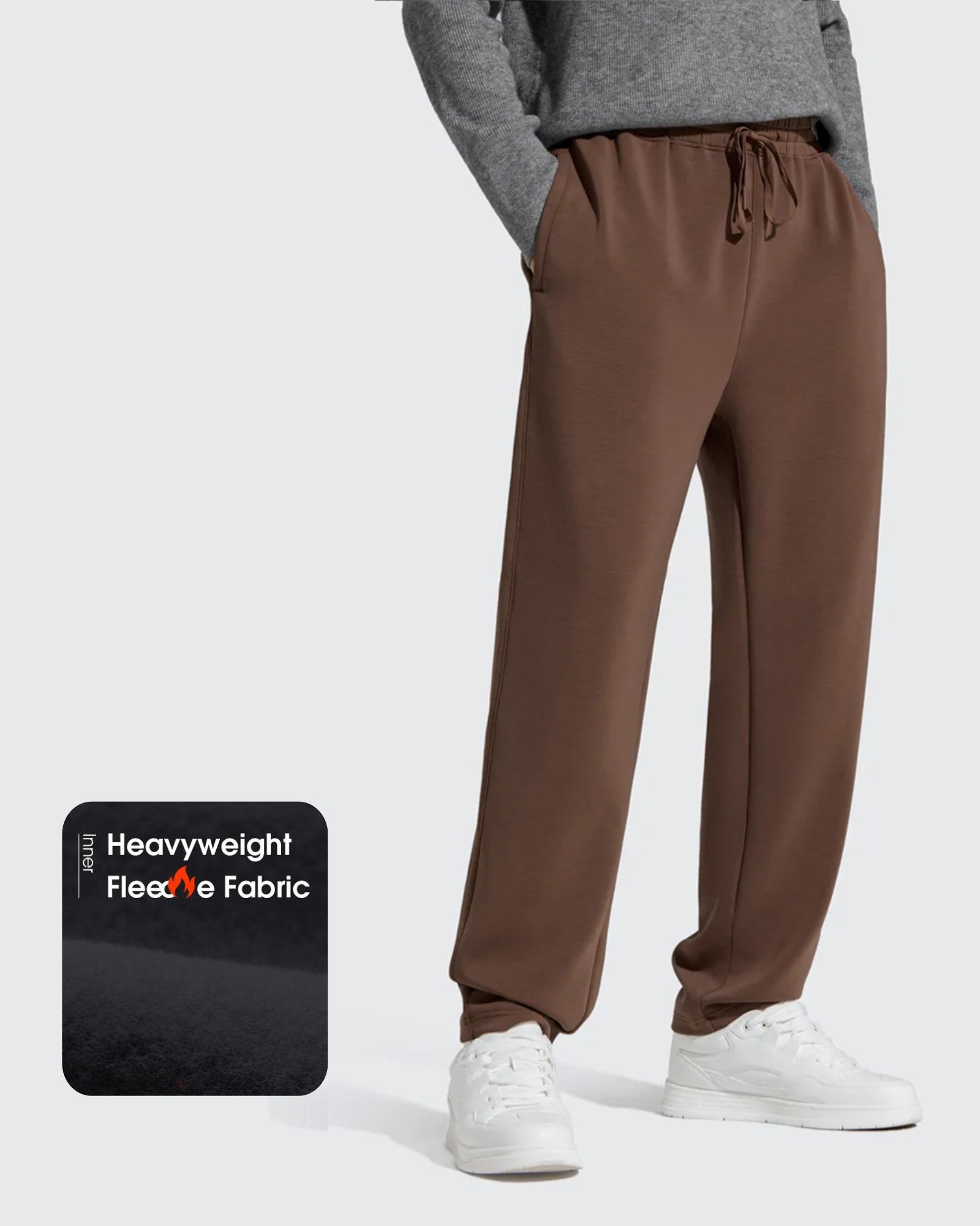 Smoofit | Men's Fleece-Lined Thermal Sweatpants with Drawstring | Comfortable Insulation for Winter Wear