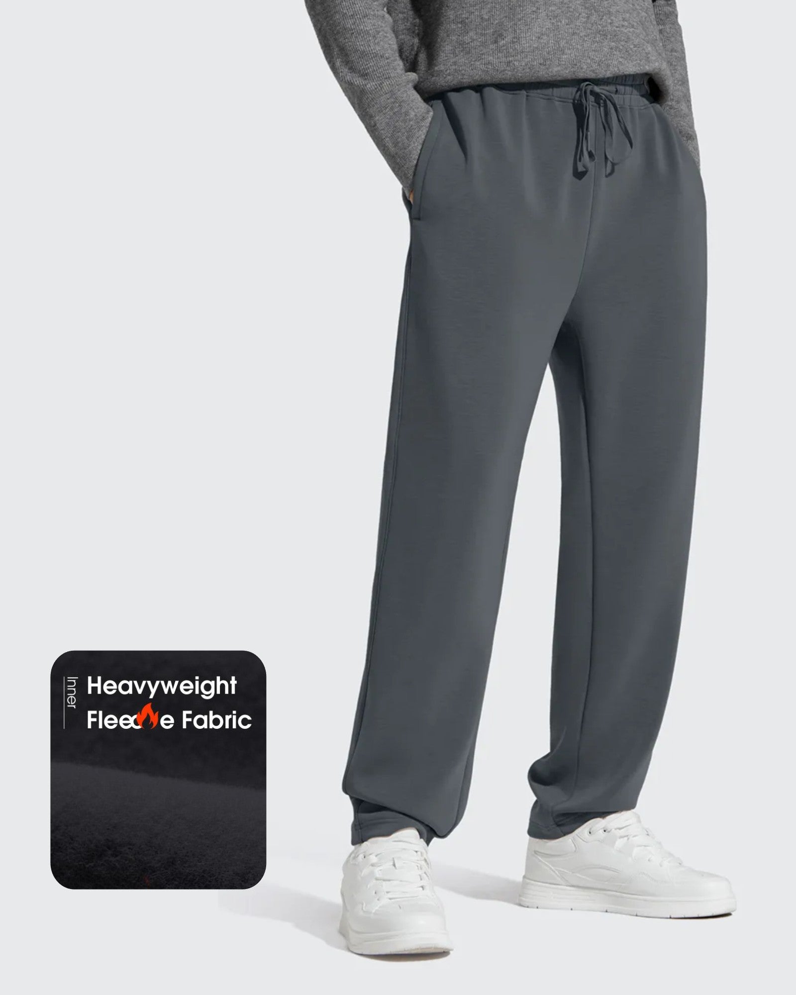 Smoofit | Men's Fleece-Lined Thermal Sweatpants with Drawstring | Comfortable Insulation for Winter Wear