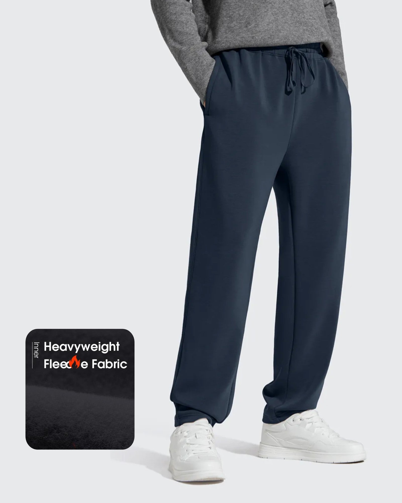Smoofit | Men's Fleece-Lined Thermal Sweatpants with Drawstring | Comfortable Insulation for Winter Wear