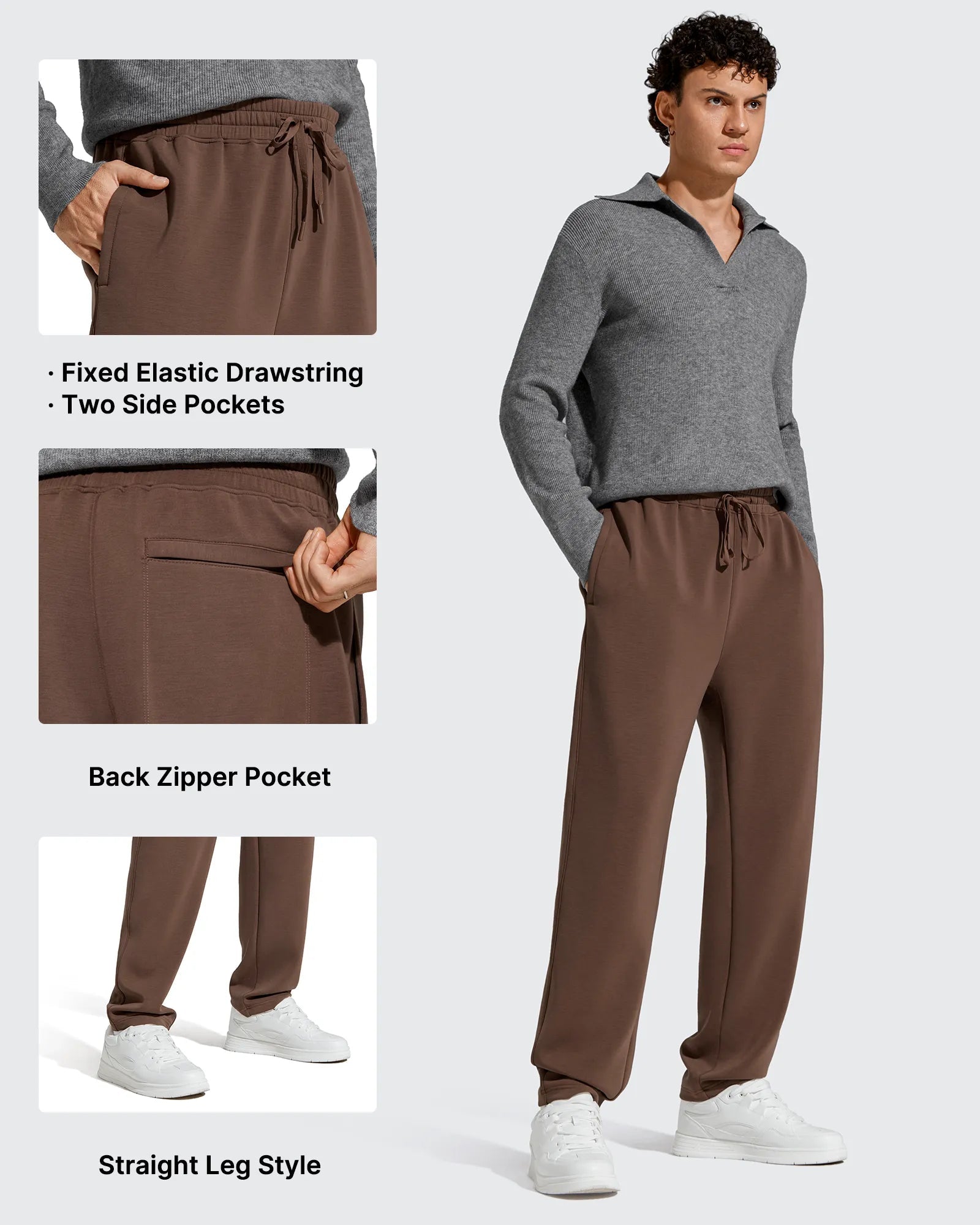 Smoofit | Men's Fleece-Lined Thermal Sweatpants with Drawstring | Comfortable Insulation for Winter Wear