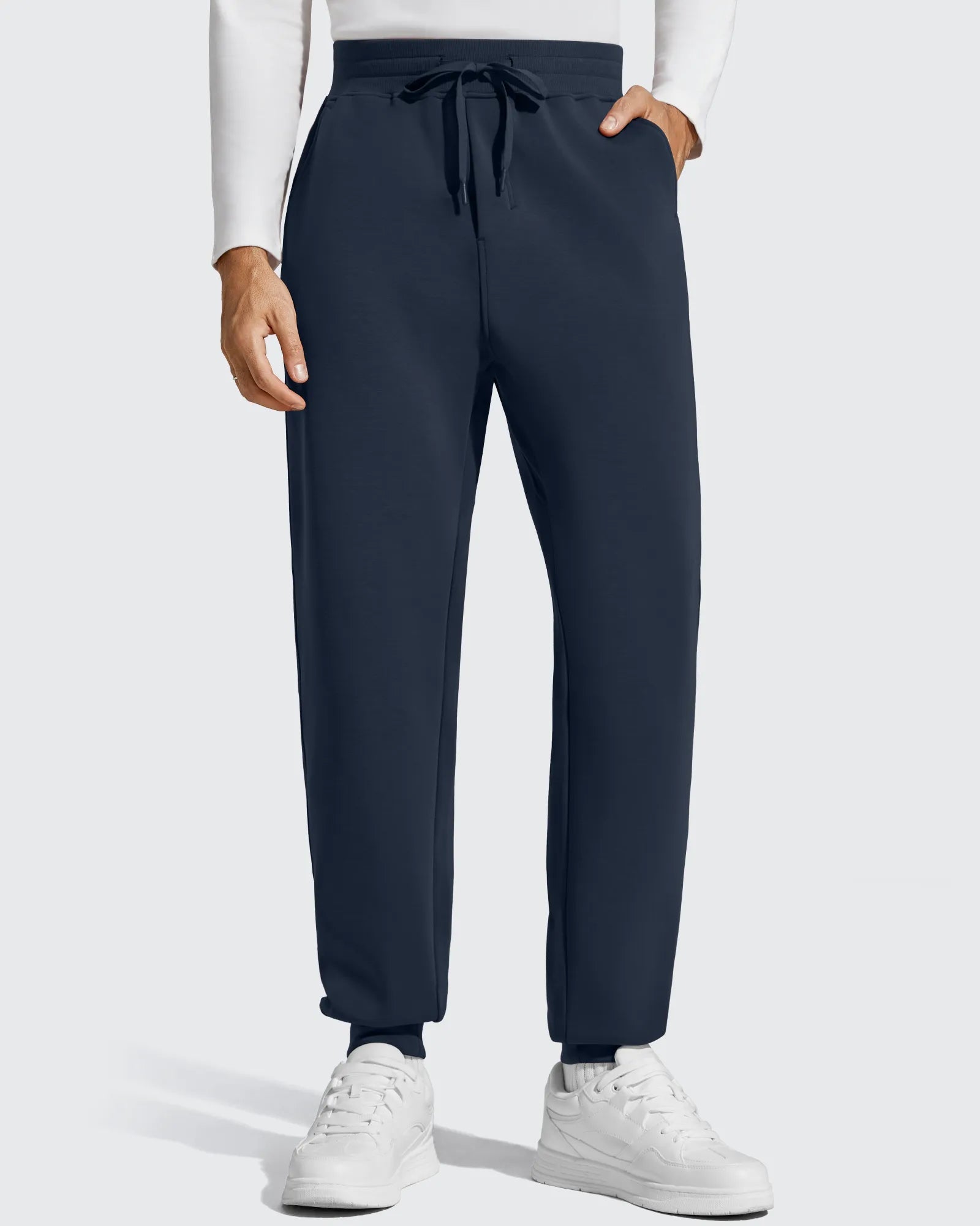 Smoofit | Men's Fleece Lined Thermal Joggers with Drawstring Waist | Lightweight Comfort for All-Day Wear