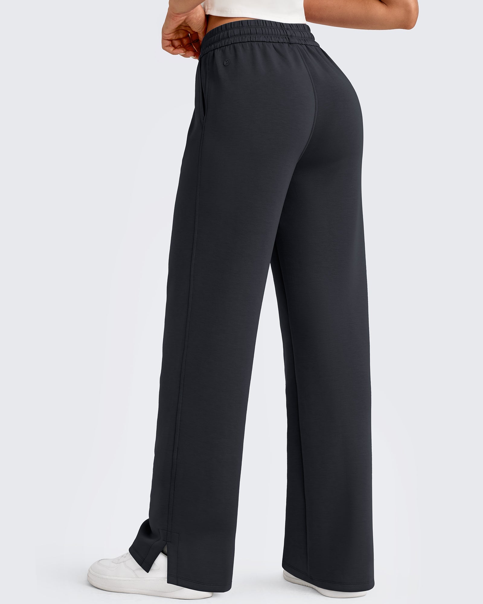 Smoofit | Side Slit Loose Sweatpants with Drawstring Waist | Comfortable Fit for Everyday Wear