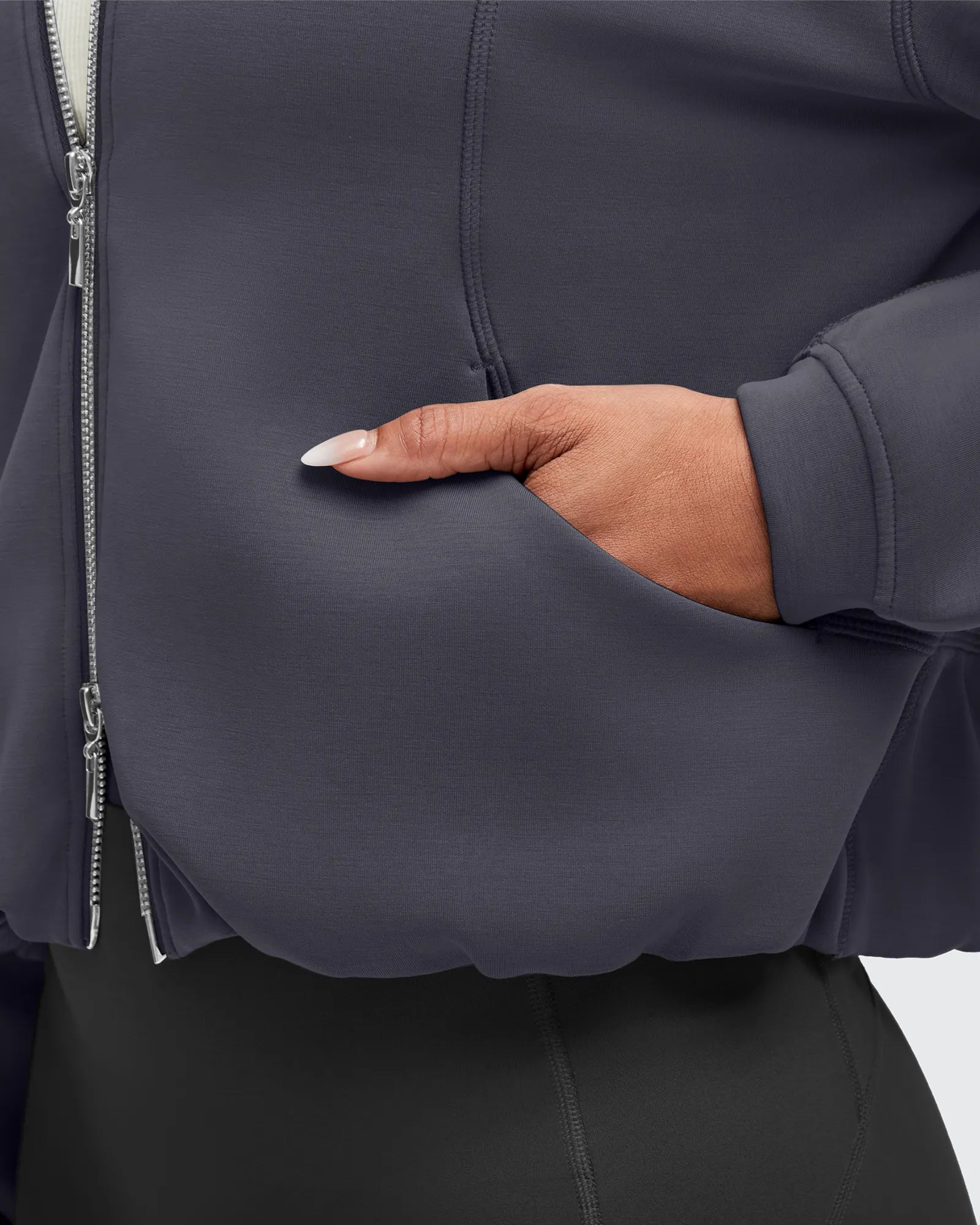 Smoofit | Two-Way Full Zip Hoodie Jacket with Adjustable Fit | Lightweight Comfort for Effortless Layering