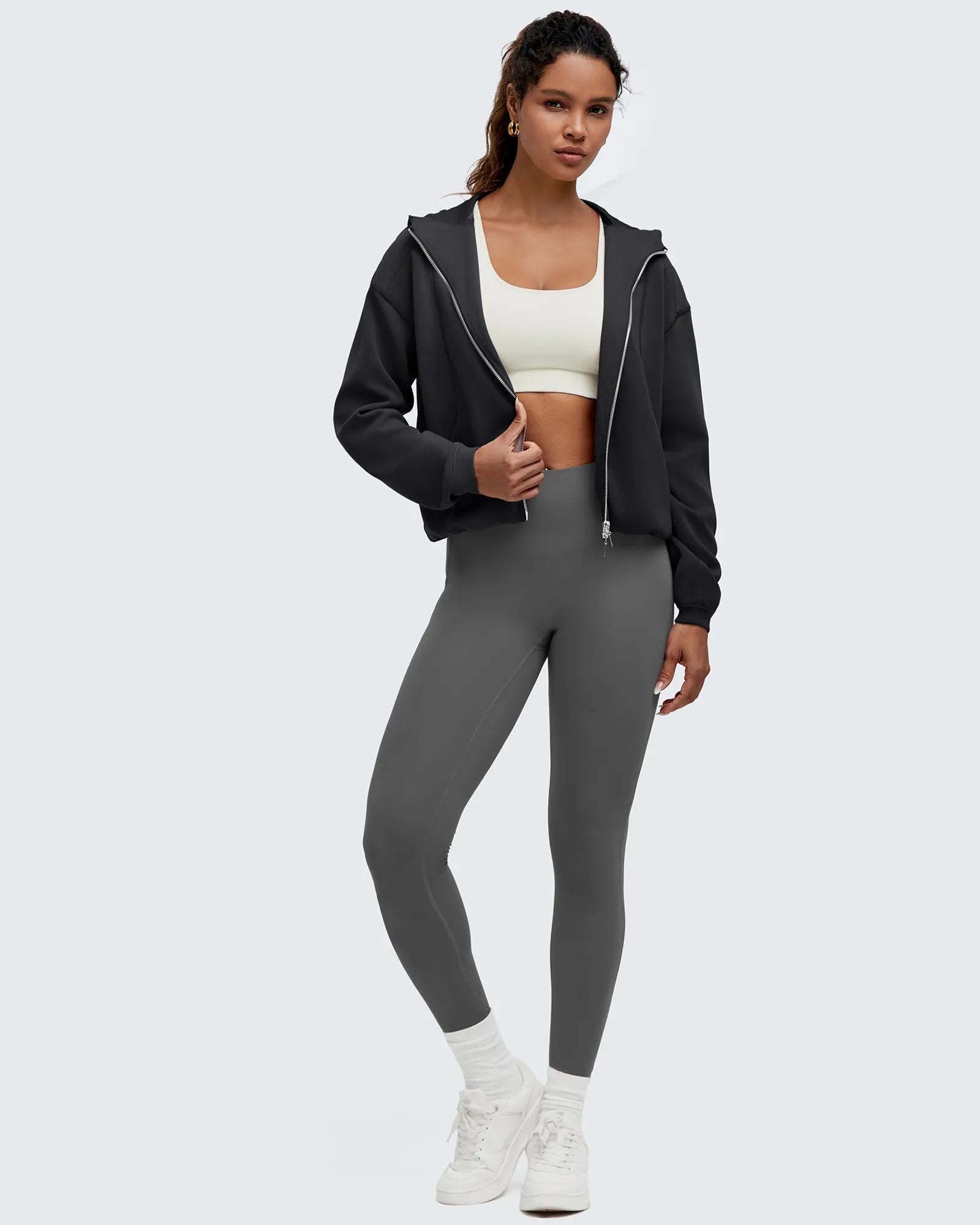 Smoofit | Two-Way Full Zip Hoodie Jacket with Adjustable Fit | Lightweight Comfort for Effortless Layering