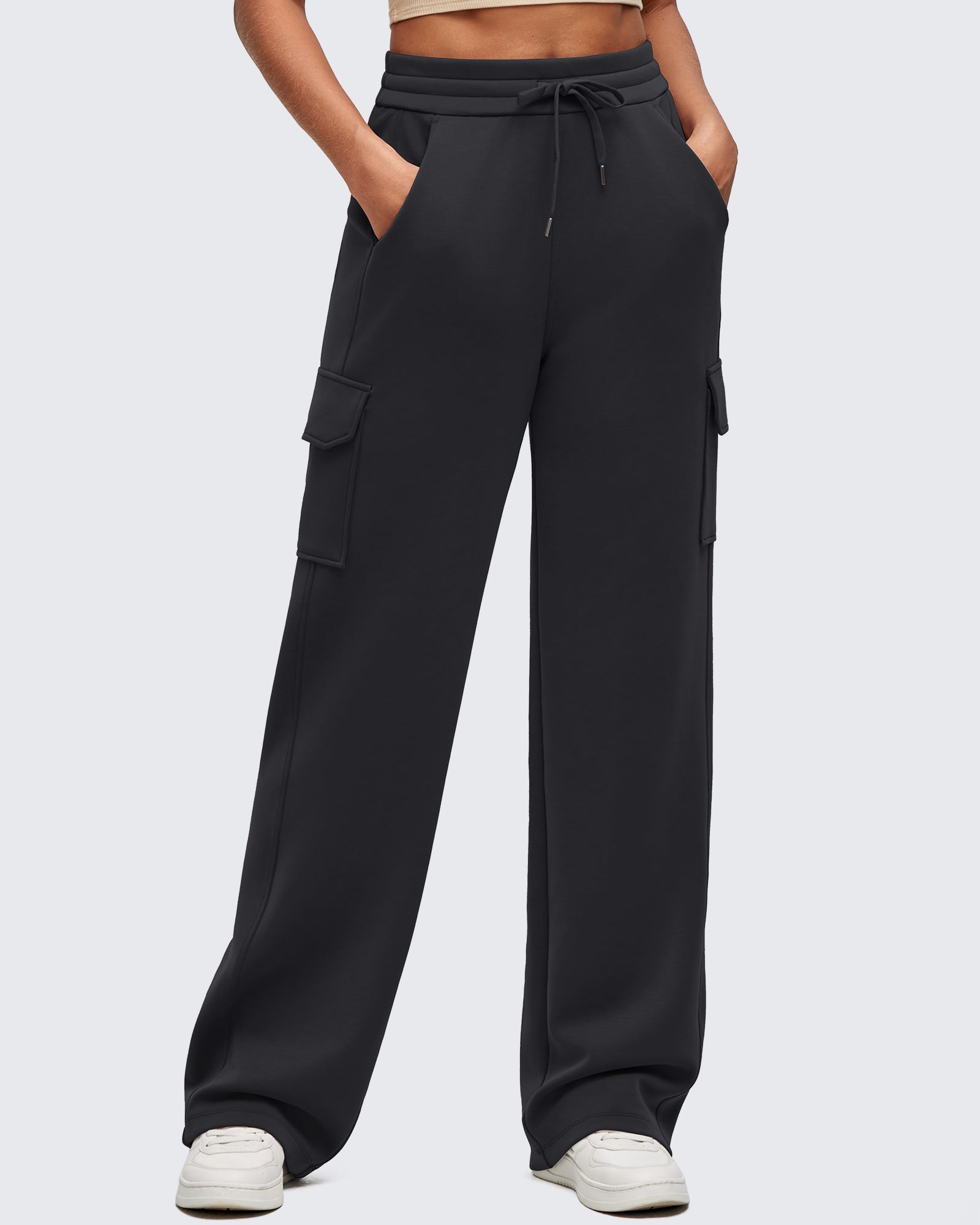 Smoofit | Wide Leg Cargo Sweatpants with Drawstring Waist | Comfortable Fit for Everyday Wear