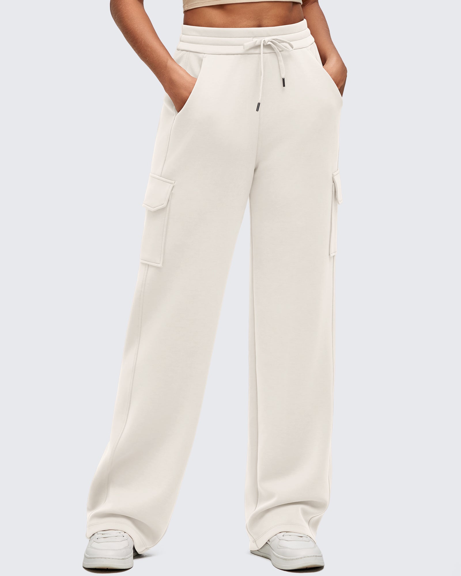 Smoofit | Wide Leg Cargo Sweatpants with Drawstring Waist | Comfortable Fit for Everyday Wear