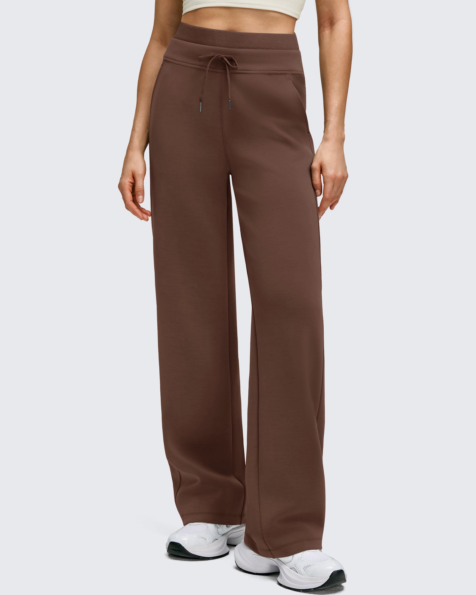 Smoofit | Wide Leg Drawstring Pants with Double Layer Waist | Comfortable Fit for Relaxed Movement