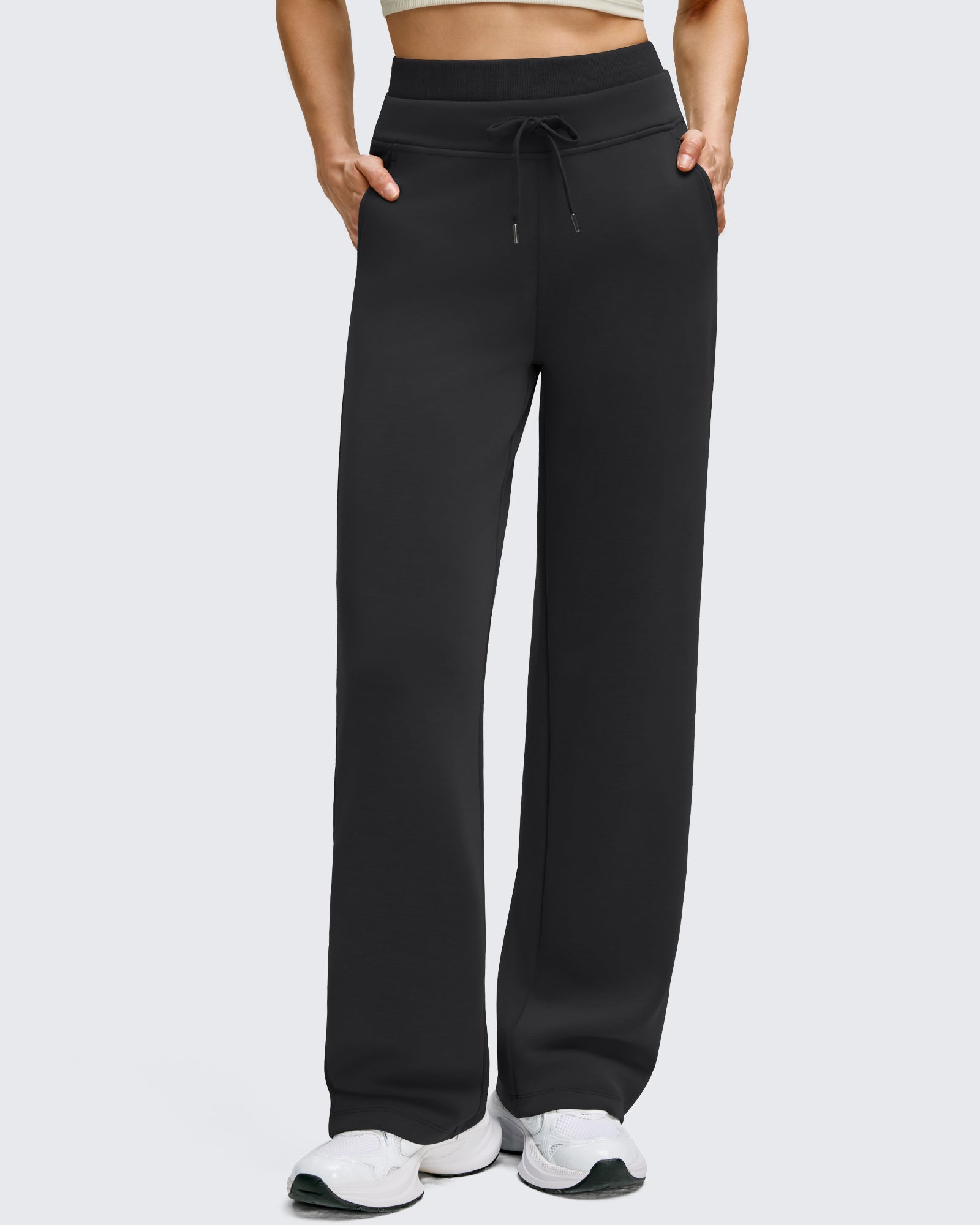 Smoofit | Wide Leg Drawstring Pants with Double Layer Waist | Comfortable Fit for Relaxed Movement