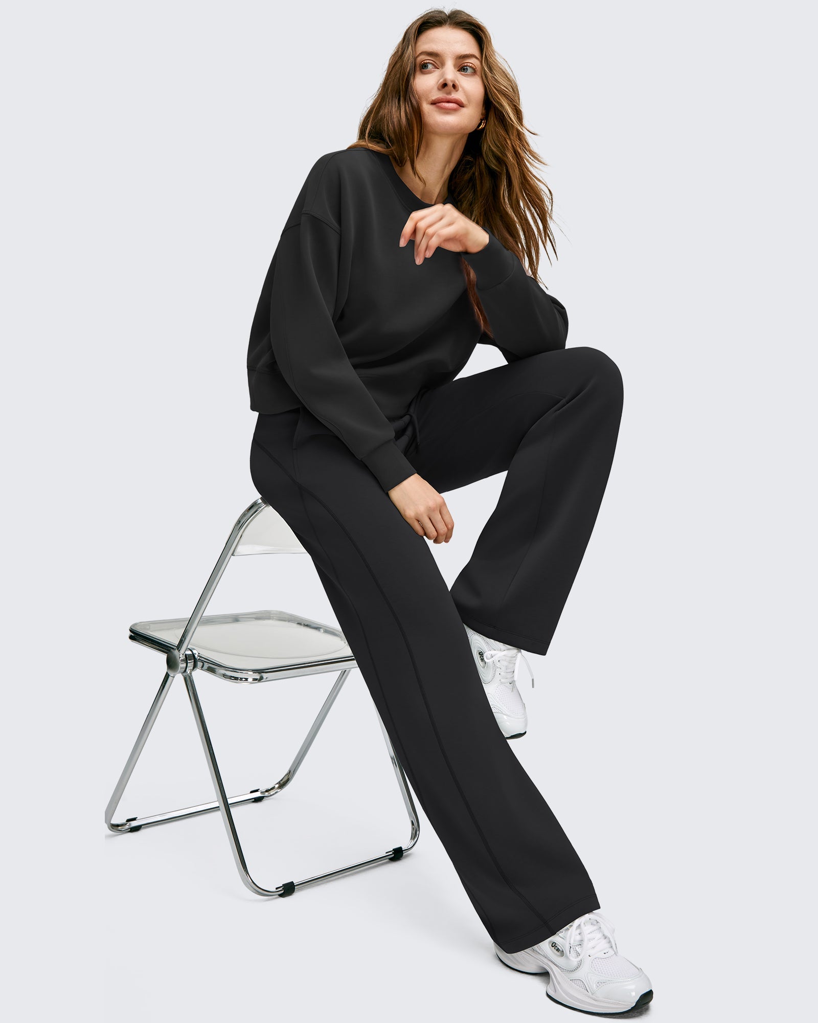Smoofit | Wide Leg Drawstring Pants with Double Layer Waist | Comfortable Fit for Relaxed Movement
