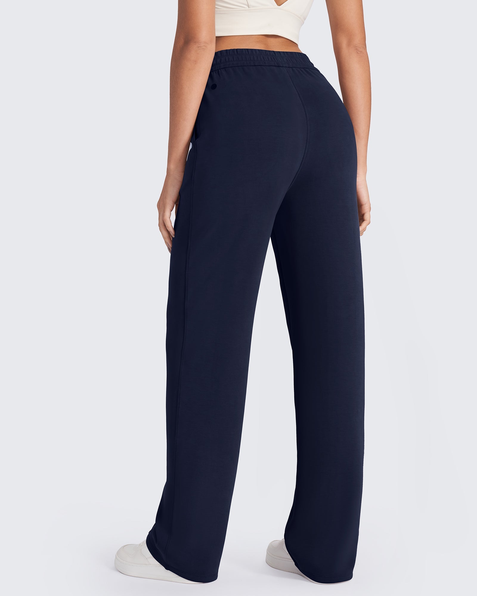 Smoofit | Women's Dress Pants with High-Rise Elastic Waistband | Comfortable Fit for All-Day Wear