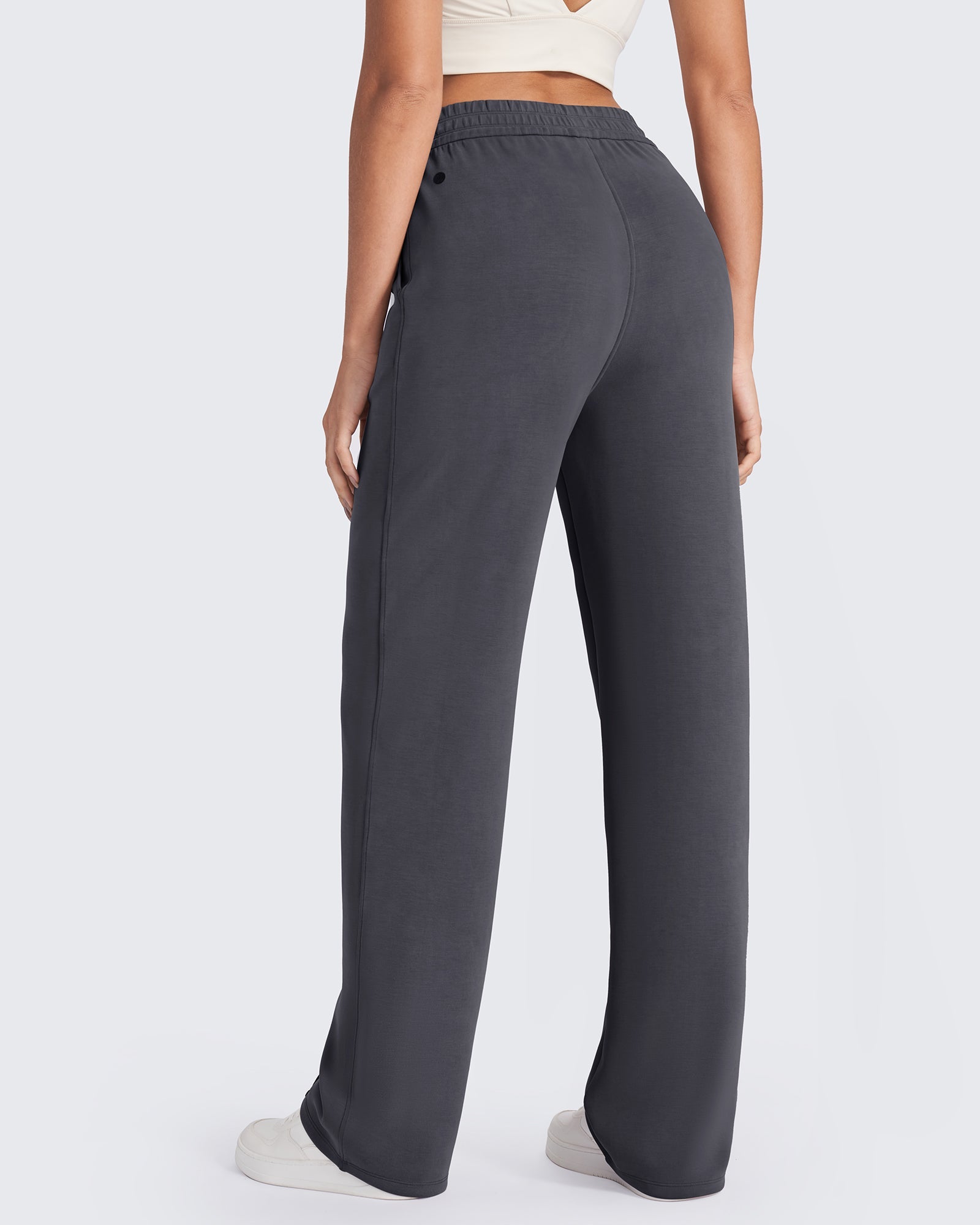 Smoofit | Women's Dress Pants with High-Rise Elastic Waistband | Comfortable Fit for All-Day Wear