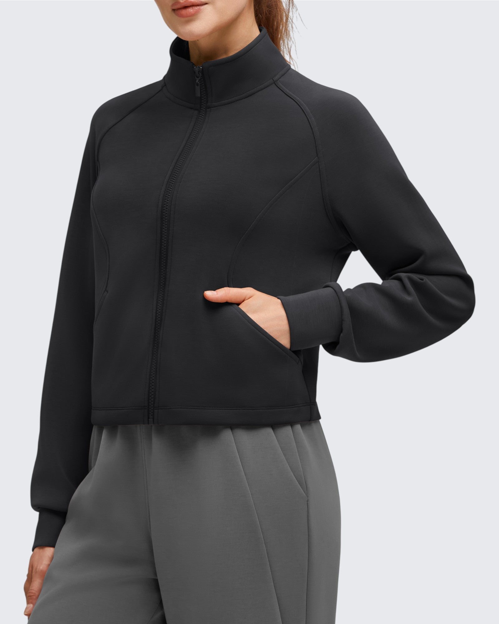 Smoofit | Women's Modal Zip-Up Sweatshirt with Pockets | Stylish Layering for Active and Casual Wear