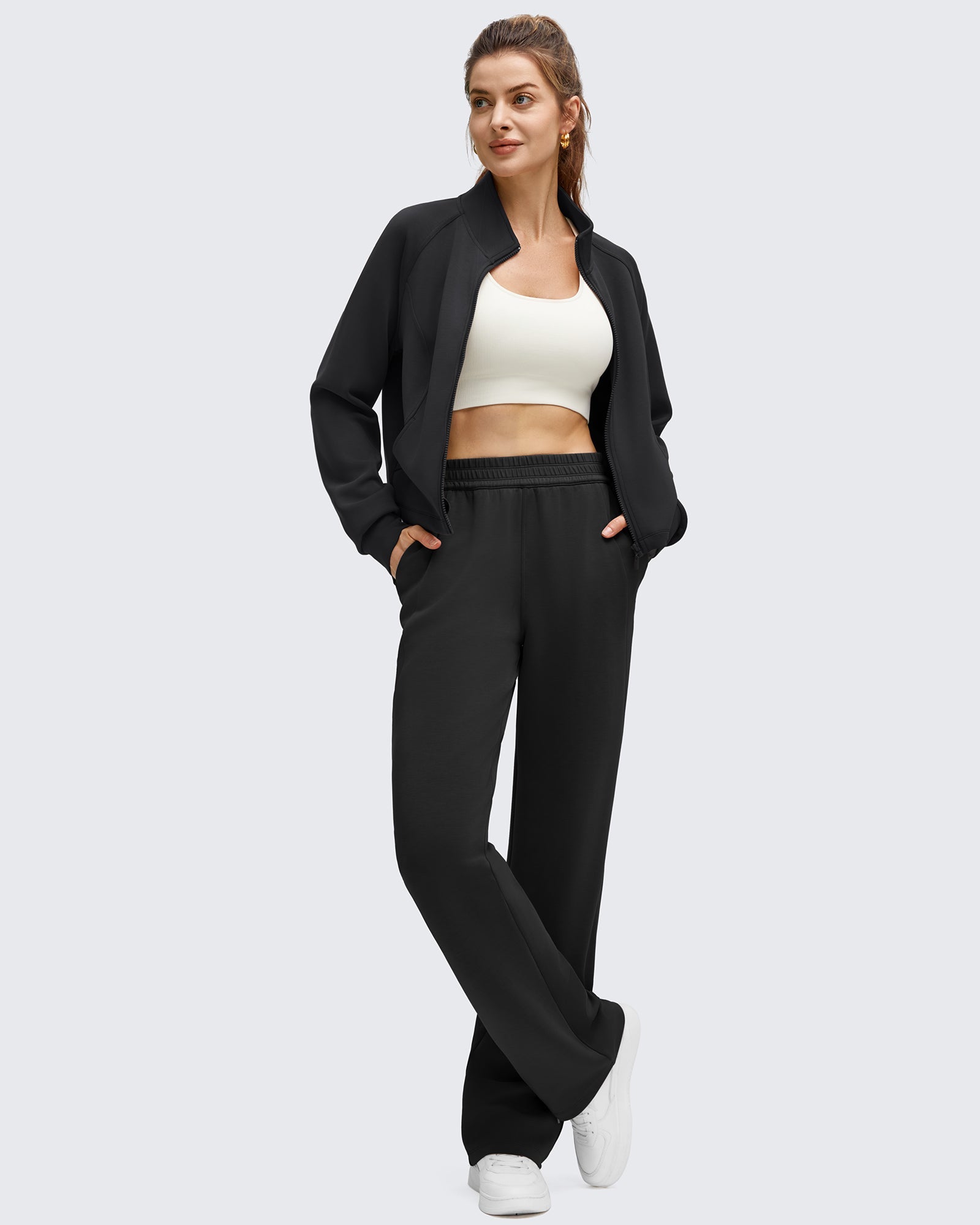 Smoofit | Women's Modal Zip-Up Sweatshirt with Pockets | Stylish Layering for Active and Casual Wear