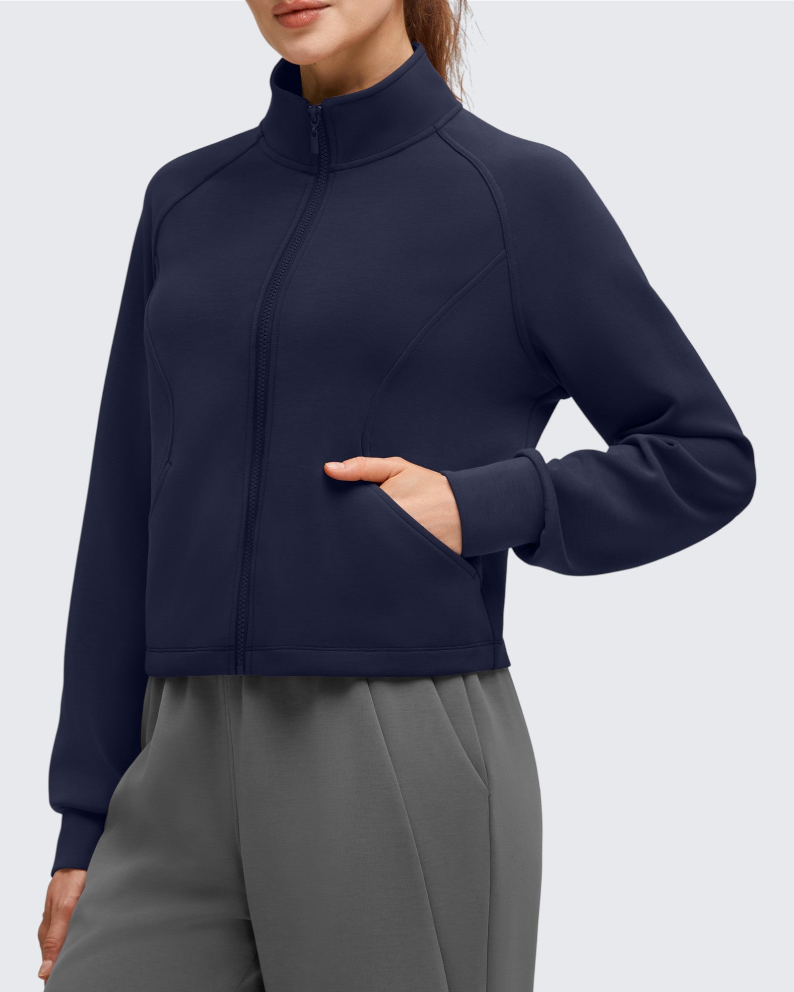 Smoofit | Women's Modal Zip-Up Sweatshirt with Pockets | Stylish Layering for Active and Casual Wear