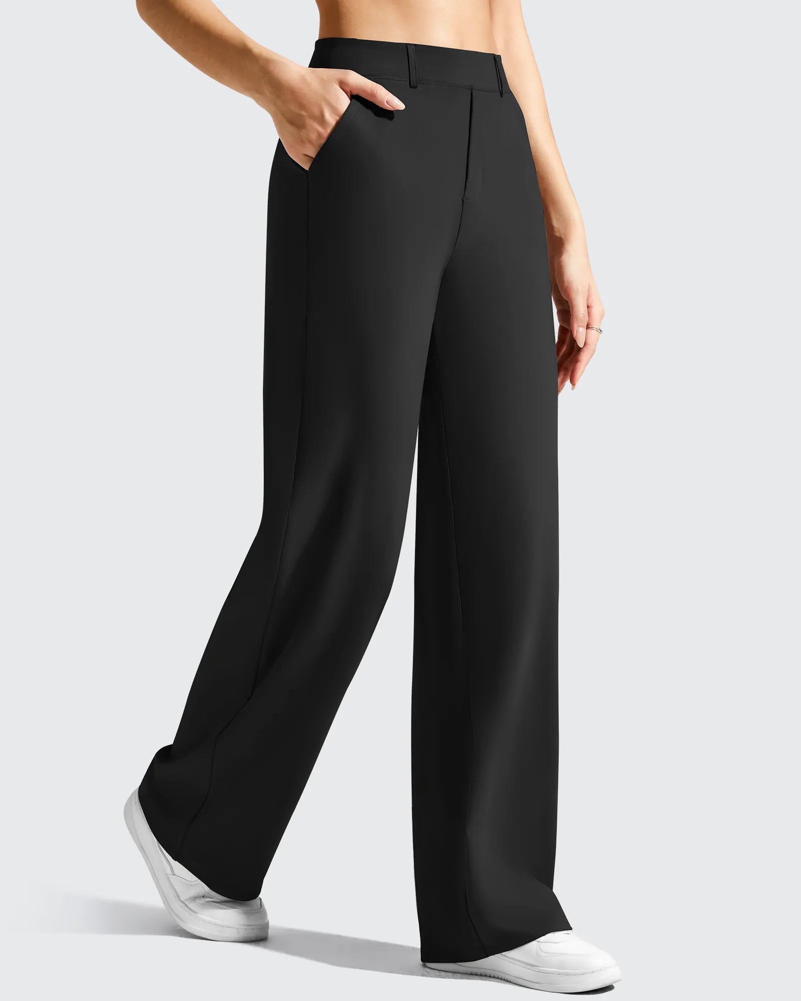Stylish Wide Leg Trousers for Women with High-Waisted Comfort | Versatile Dress Pants for Work and Casual Wear